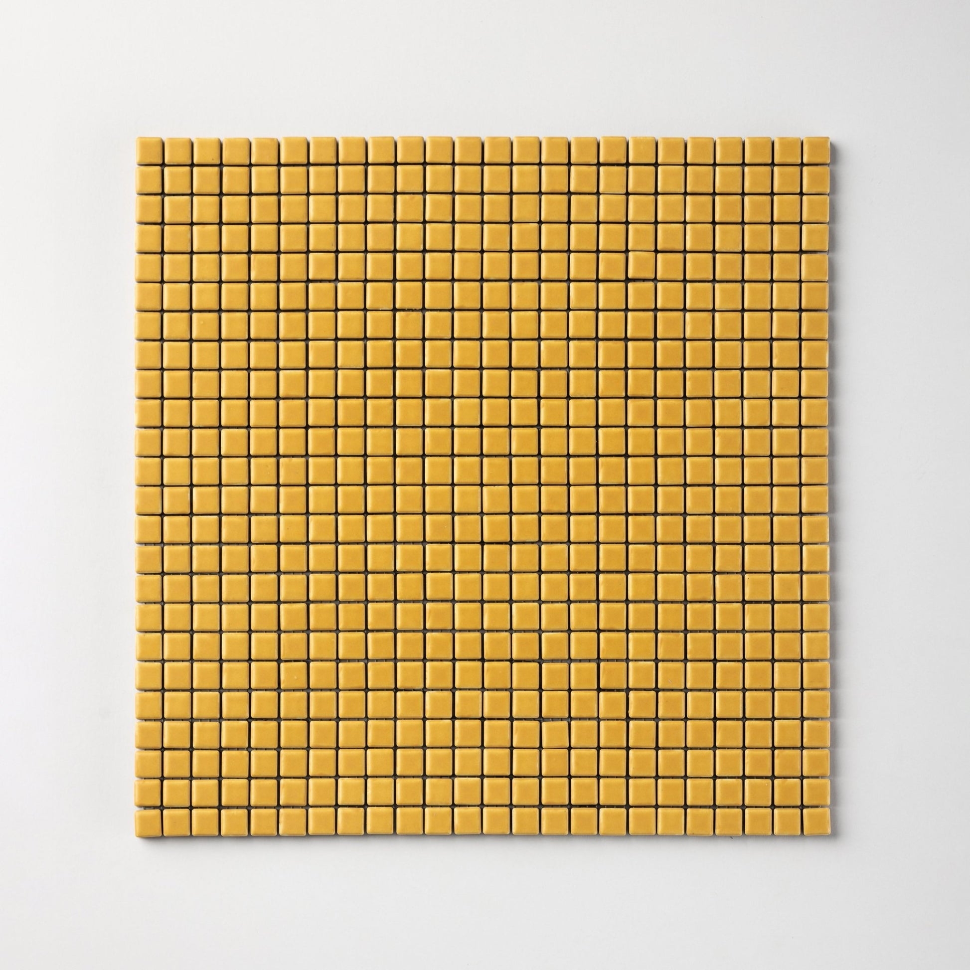 Chroma Pixel | Dijon Yellow 1/2x1/2" Square Matte Mosaic Tile - Cemento Collection