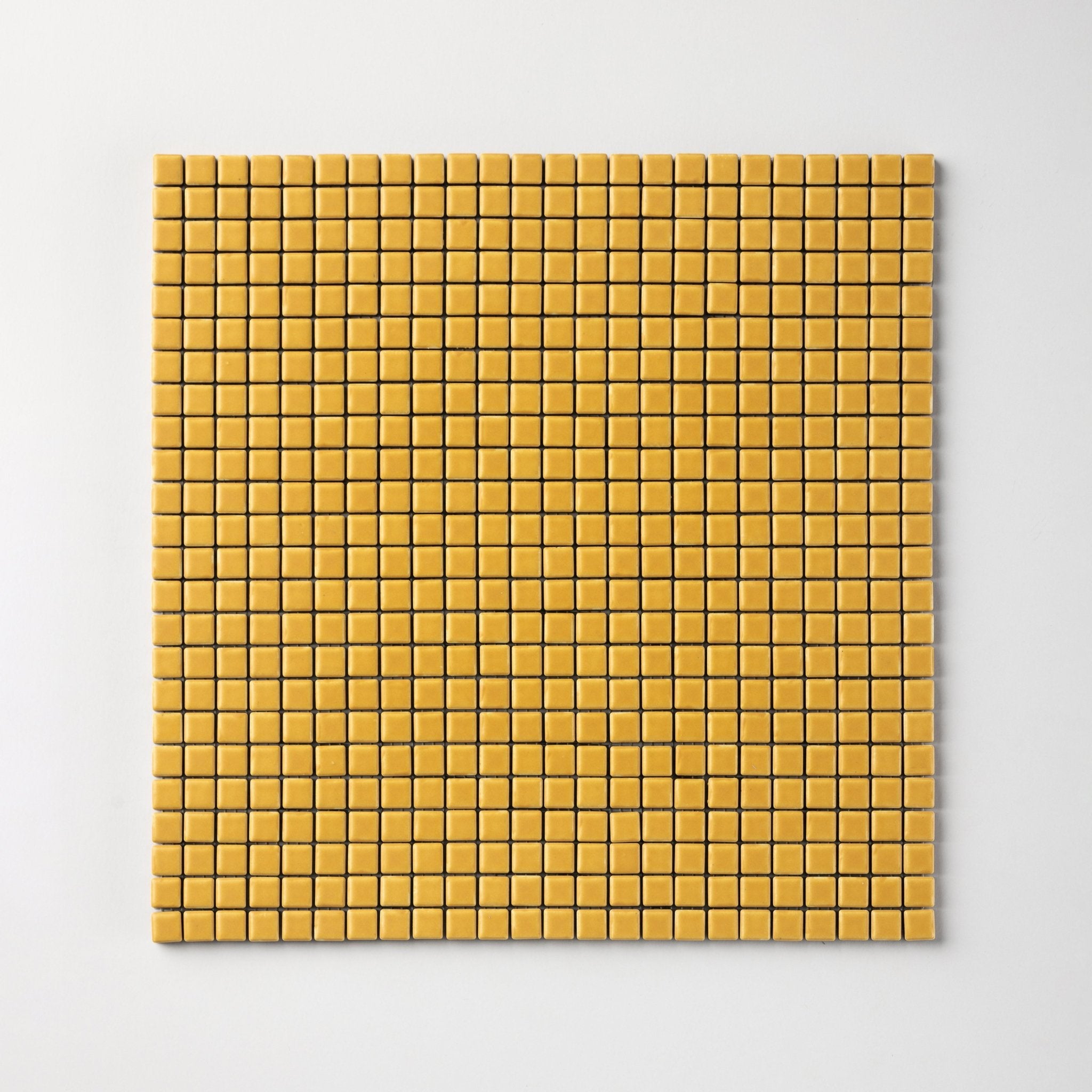 Chroma Pixel | Dijon Yellow 1/2x1/2" Square Matte Mosaic Tile - Cemento Collection