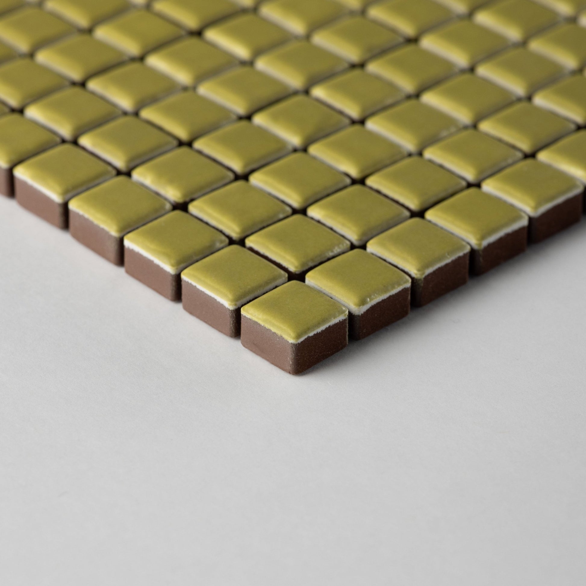 Chroma Pixel | Fennel Green 1/2x1/2" Square Matte Mosaic Tile - Cemento Collection