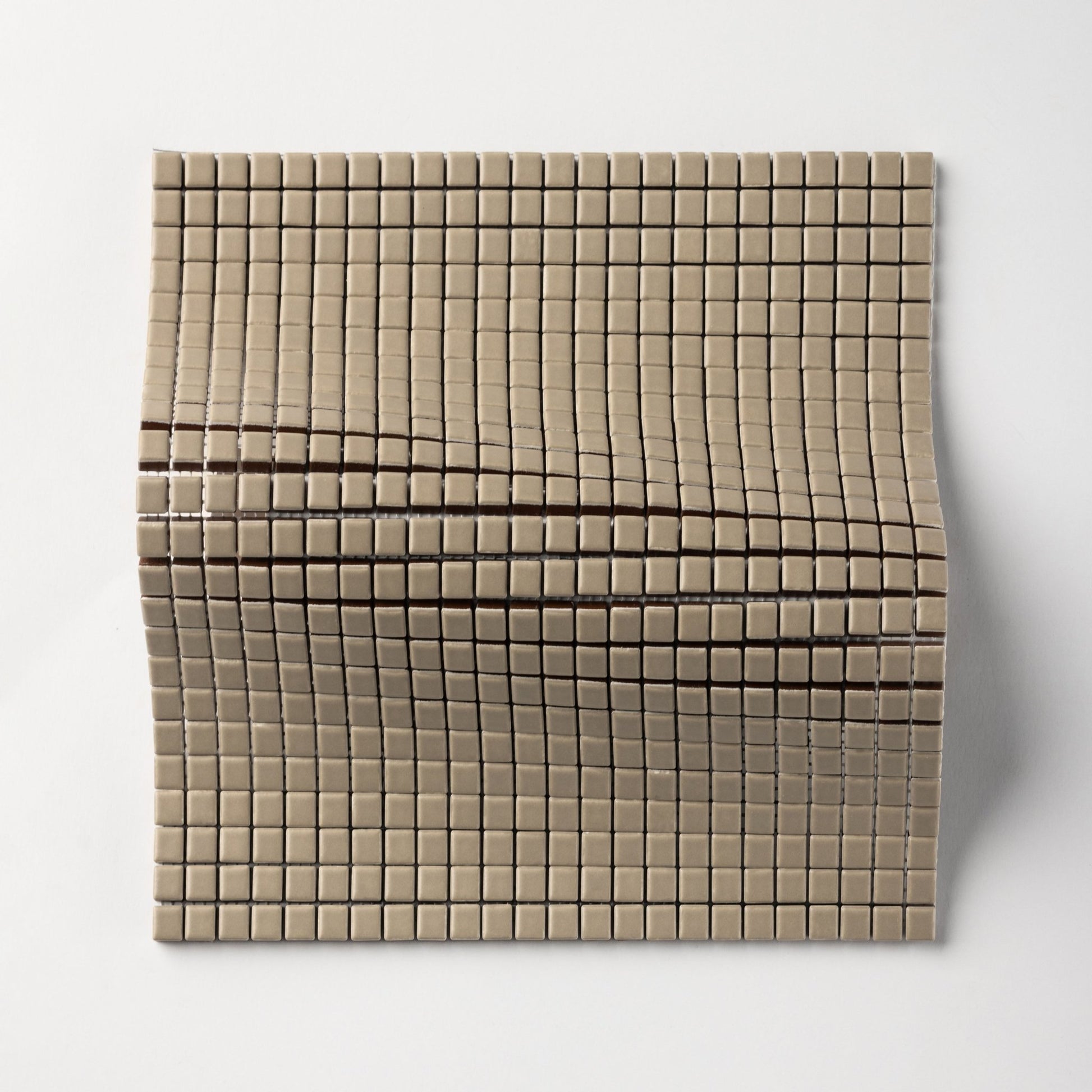 Chroma Pixel | Jute Beige 1/2x1/2" Square Matte Mosaic Tile - Cemento Collection