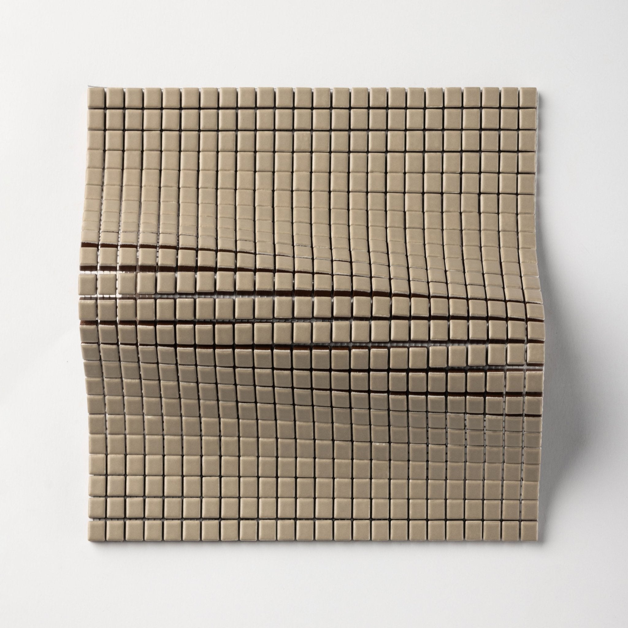 Chroma Pixel | Jute Beige 1/2x1/2" Square Matte Mosaic Tile - Cemento Collection