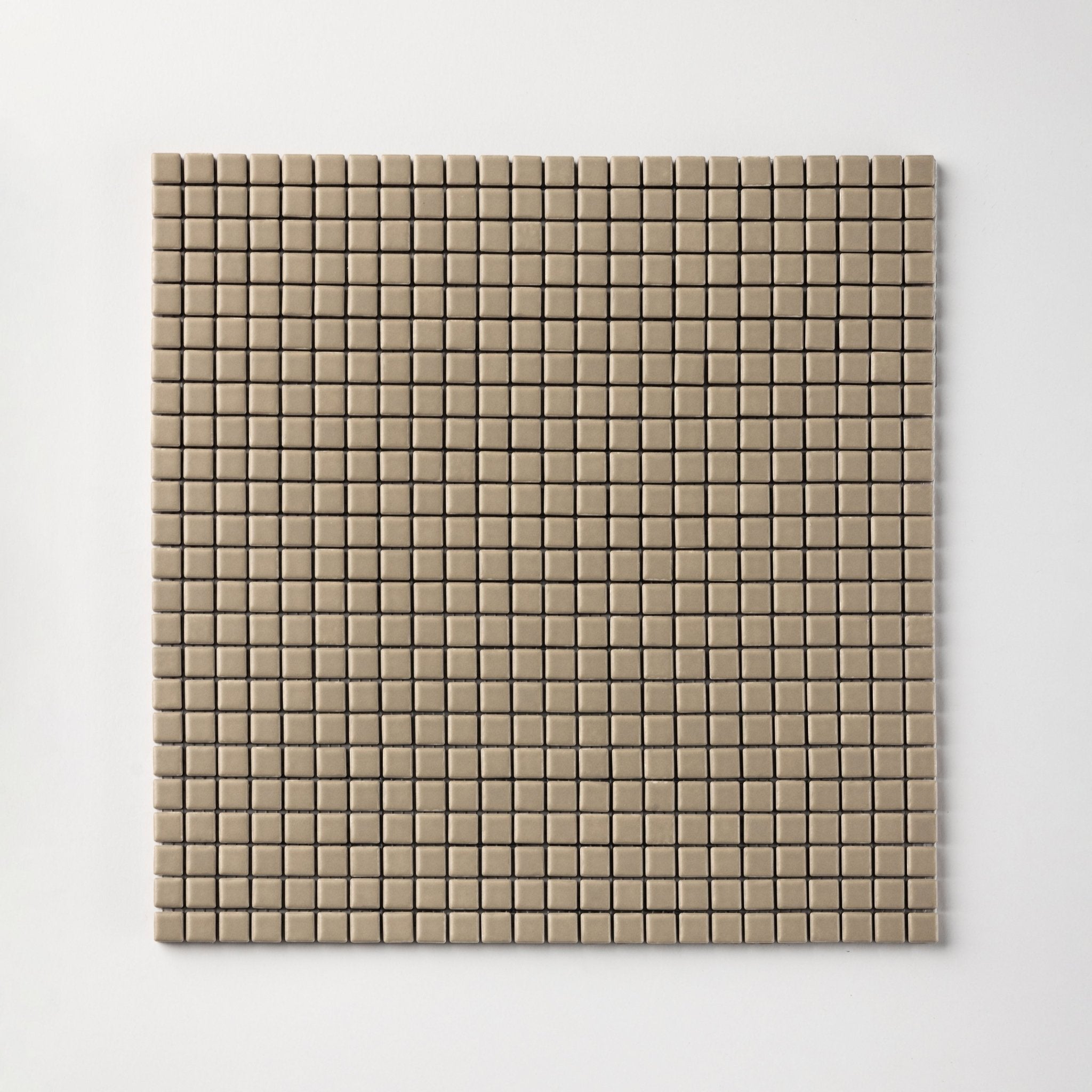Chroma Pixel | Jute Beige 1/2x1/2" Square Matte Mosaic Tile - Cemento Collection