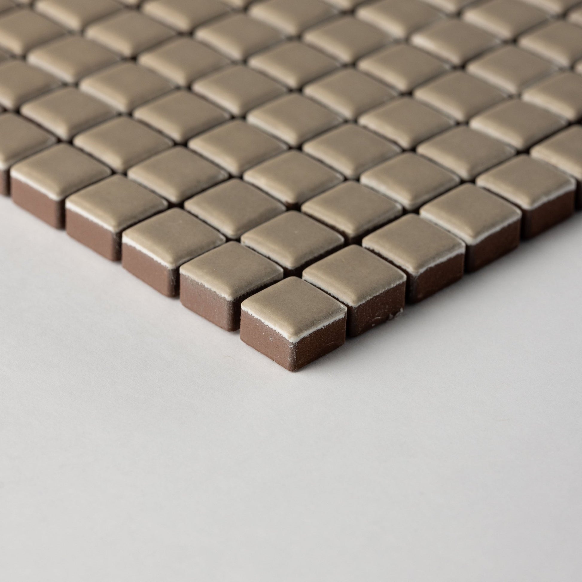 Chroma Pixel | Jute Beige 1/2x1/2" Square Matte Mosaic Tile - Cemento Collection