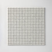Chroma Pixel | Limewash White 1/2x1/2" Square Matte Mosaic Tile - Cemento Collection