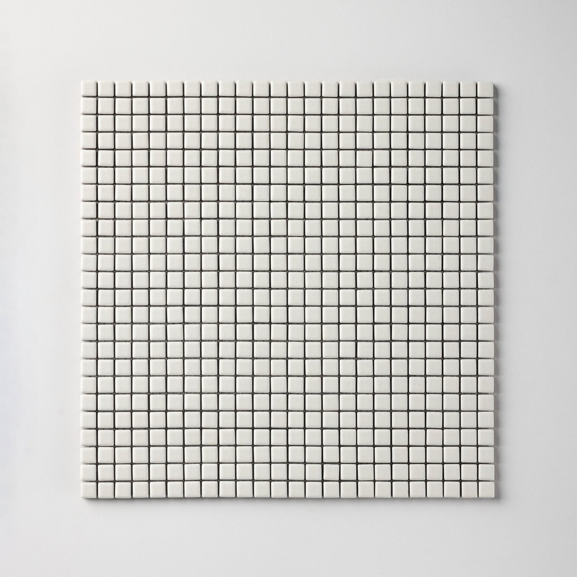 Chroma Pixel | Limewash White 1/2x1/2" Square Matte Mosaic Tile - Cemento Collection