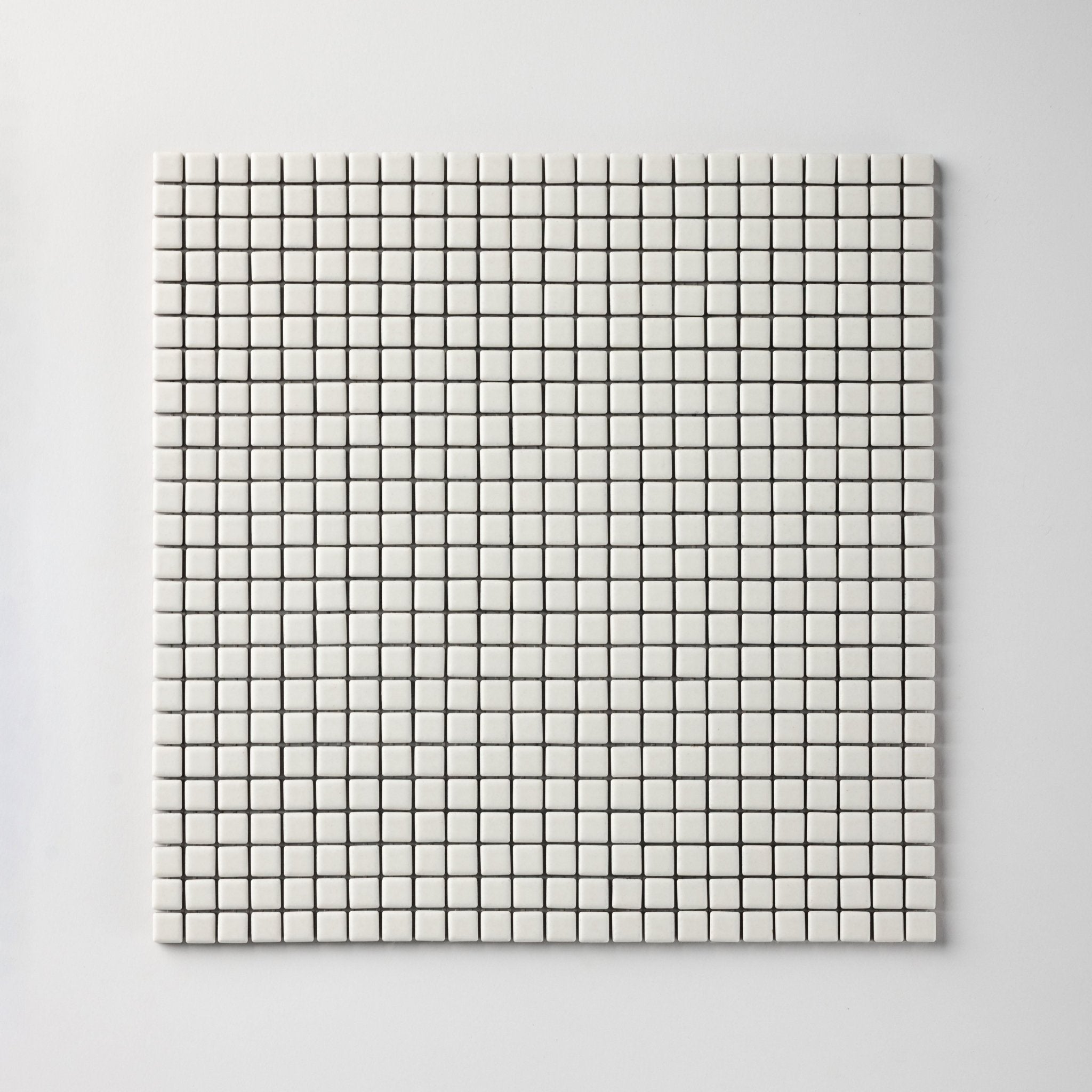 Chroma Pixel | Limewash White 1/2x1/2" Square Matte Mosaic Tile - Cemento Collection