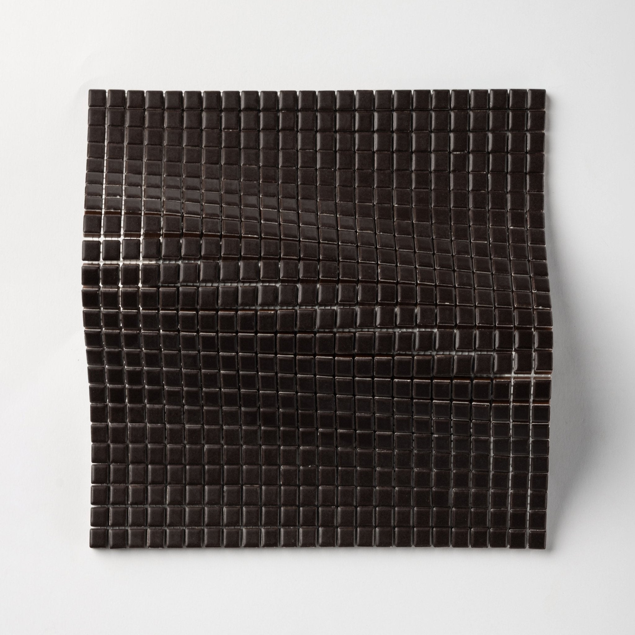 Chroma Pixel | Mocha Brown 1/2x1/2" Square Matte Mosaic Tile - Cemento Collection