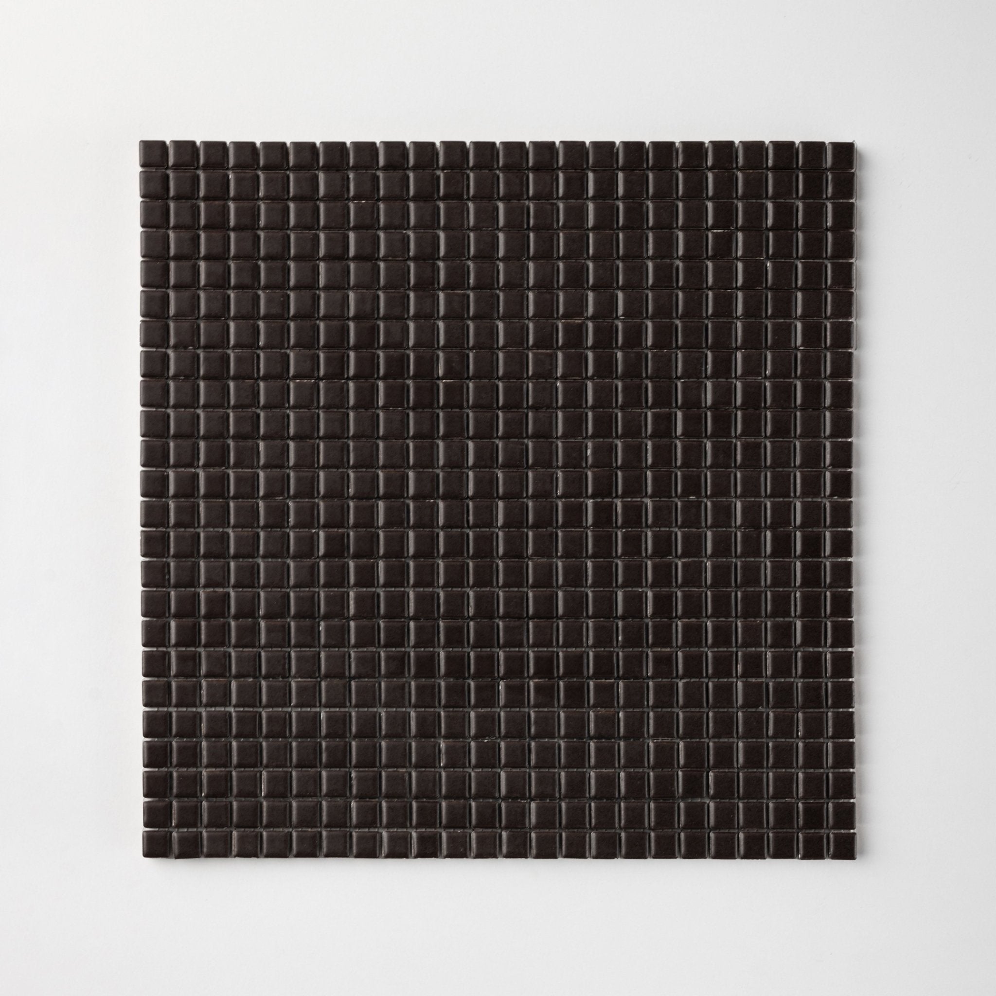 Chroma Pixel | Mocha Brown 1/2x1/2" Square Matte Mosaic Tile - Cemento Collection