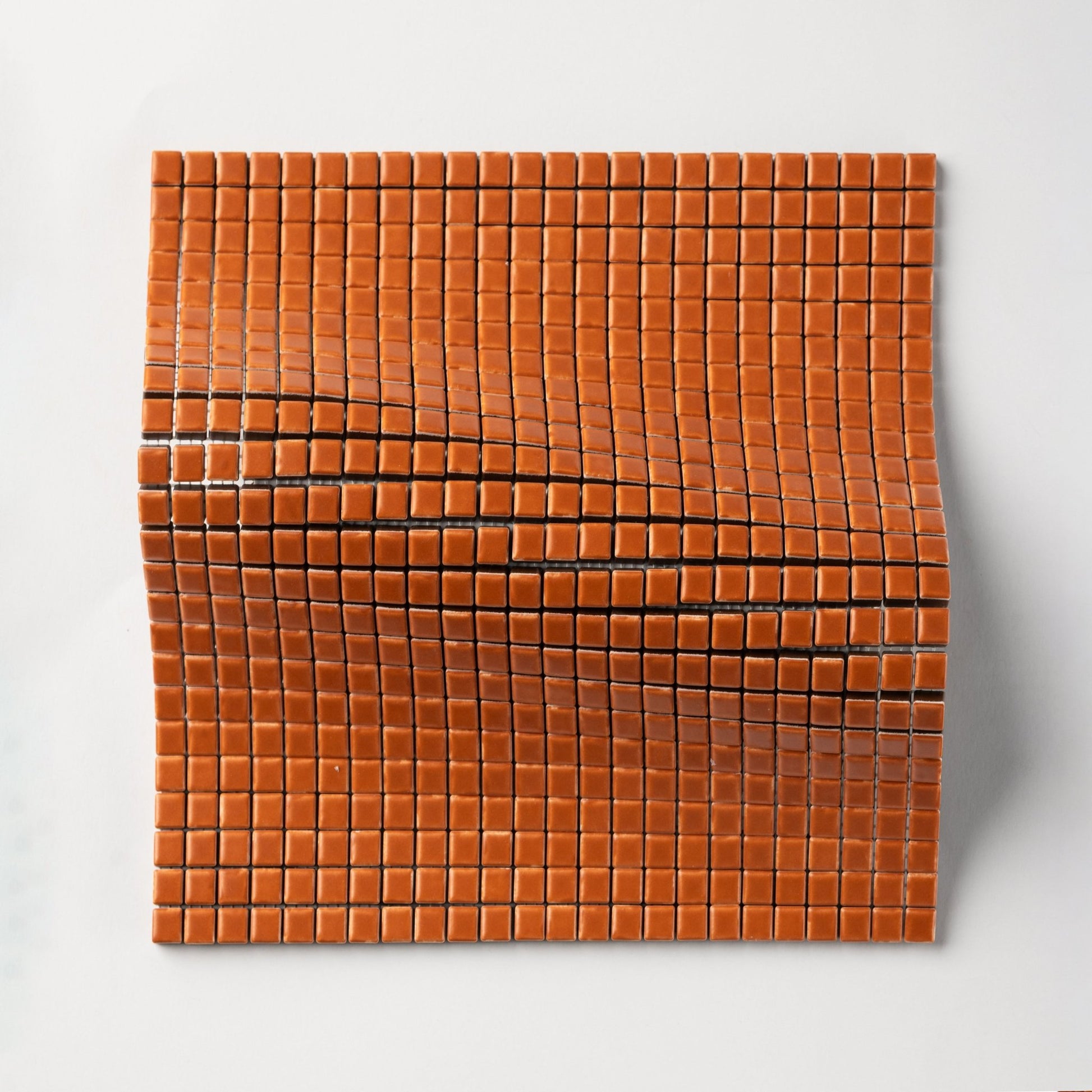 Chroma Pixel | Orange Carrot 1/2x1/2" Square Matte Mosaic Tile - Cemento Collection