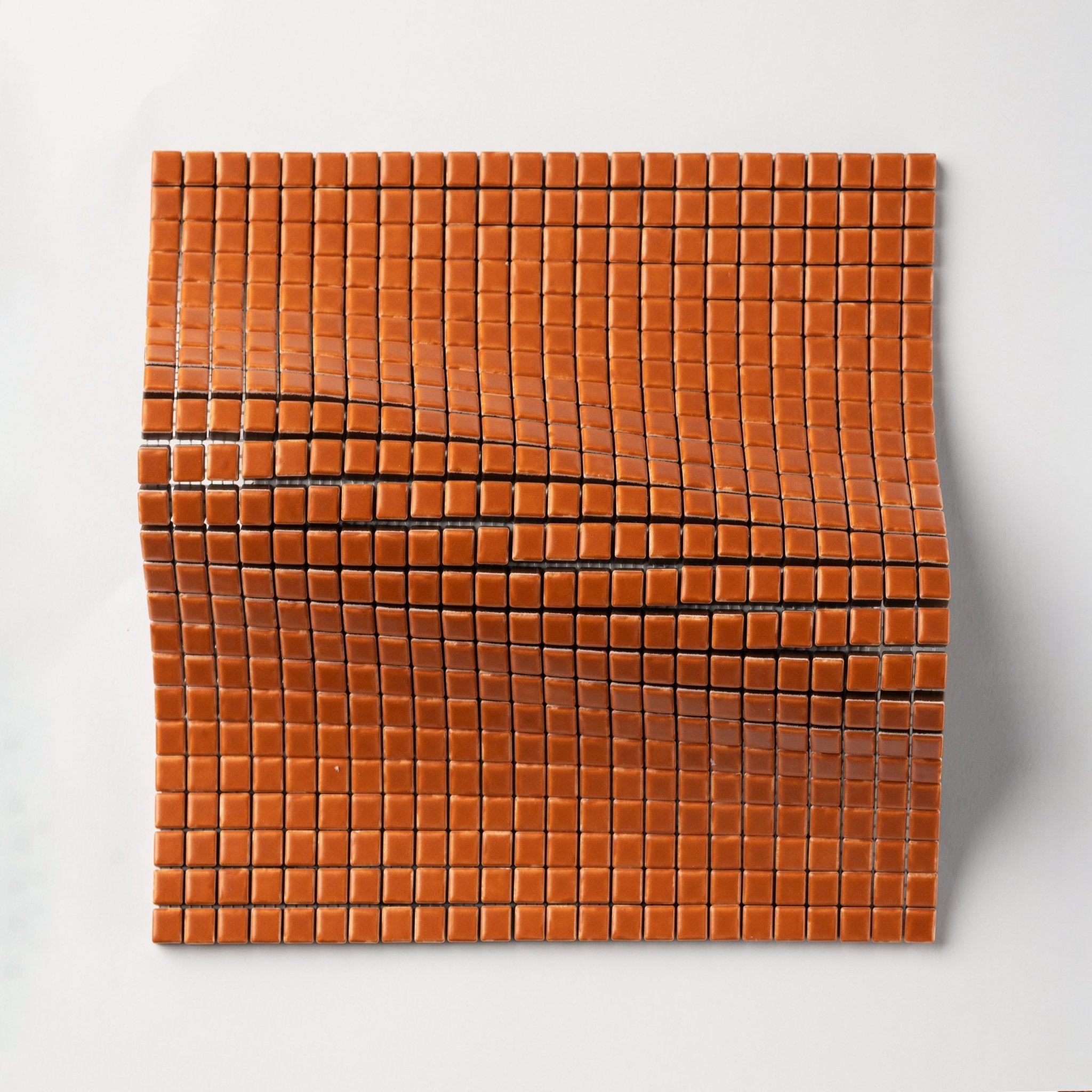 Chroma Pixel | Orange Carrot 1/2x1/2" Square Matte Mosaic Tile - Cemento Collection