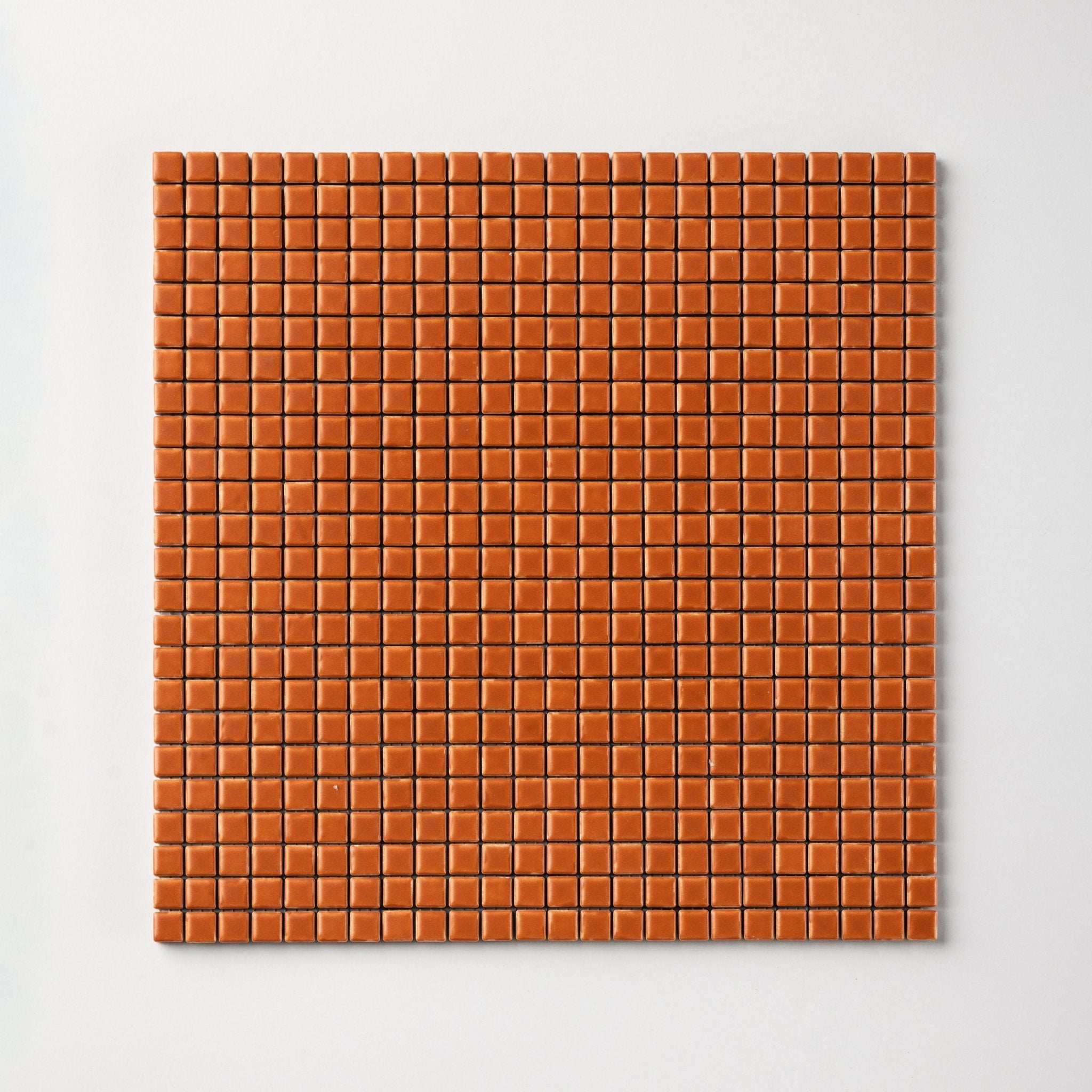 Chroma Pixel | Orange Carrot 1/2x1/2" Square Matte Mosaic Tile - Cemento Collection