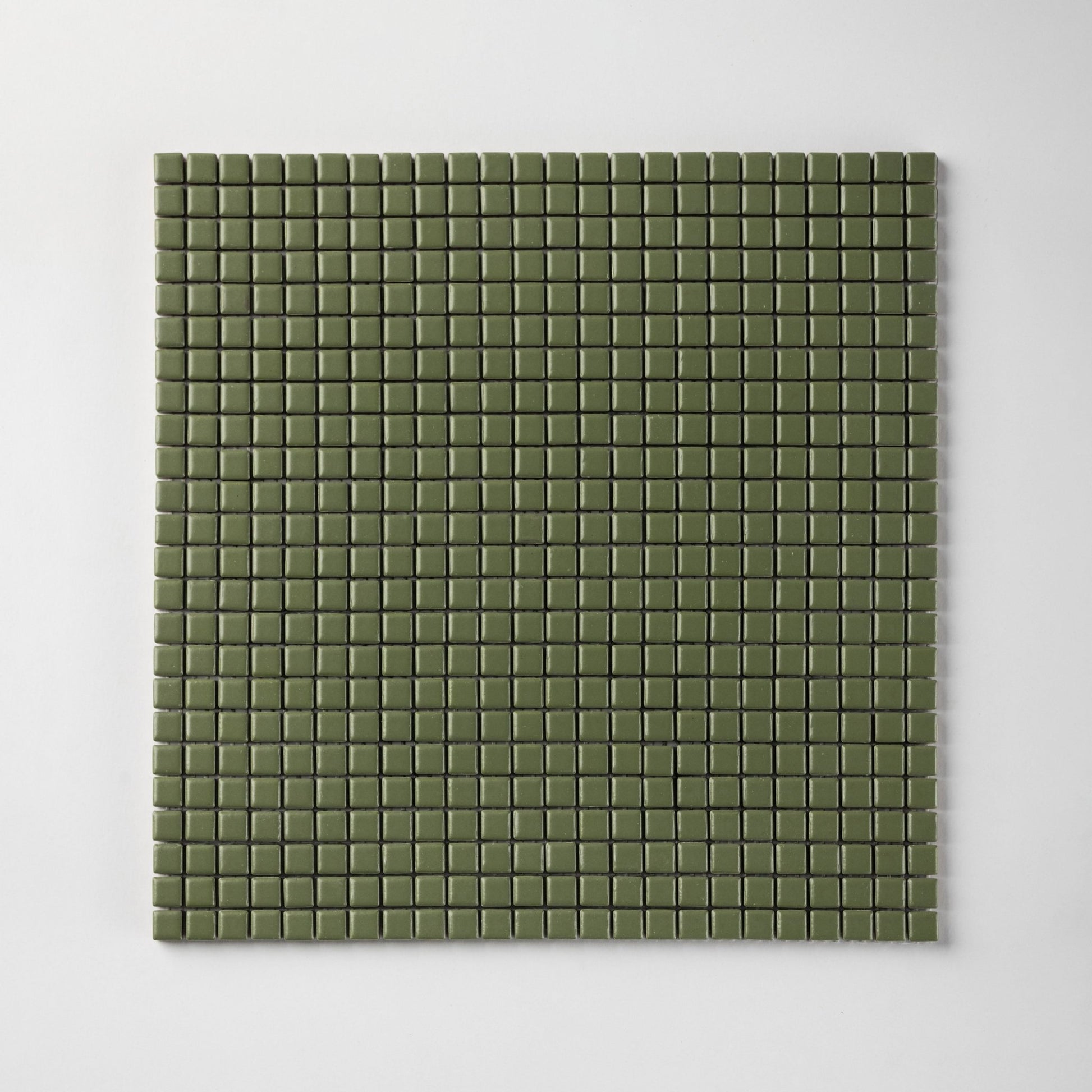 Chroma Pixel | Parsley Green 1/2x1/2" Square Matte Mosaic Tile - Cemento Collection