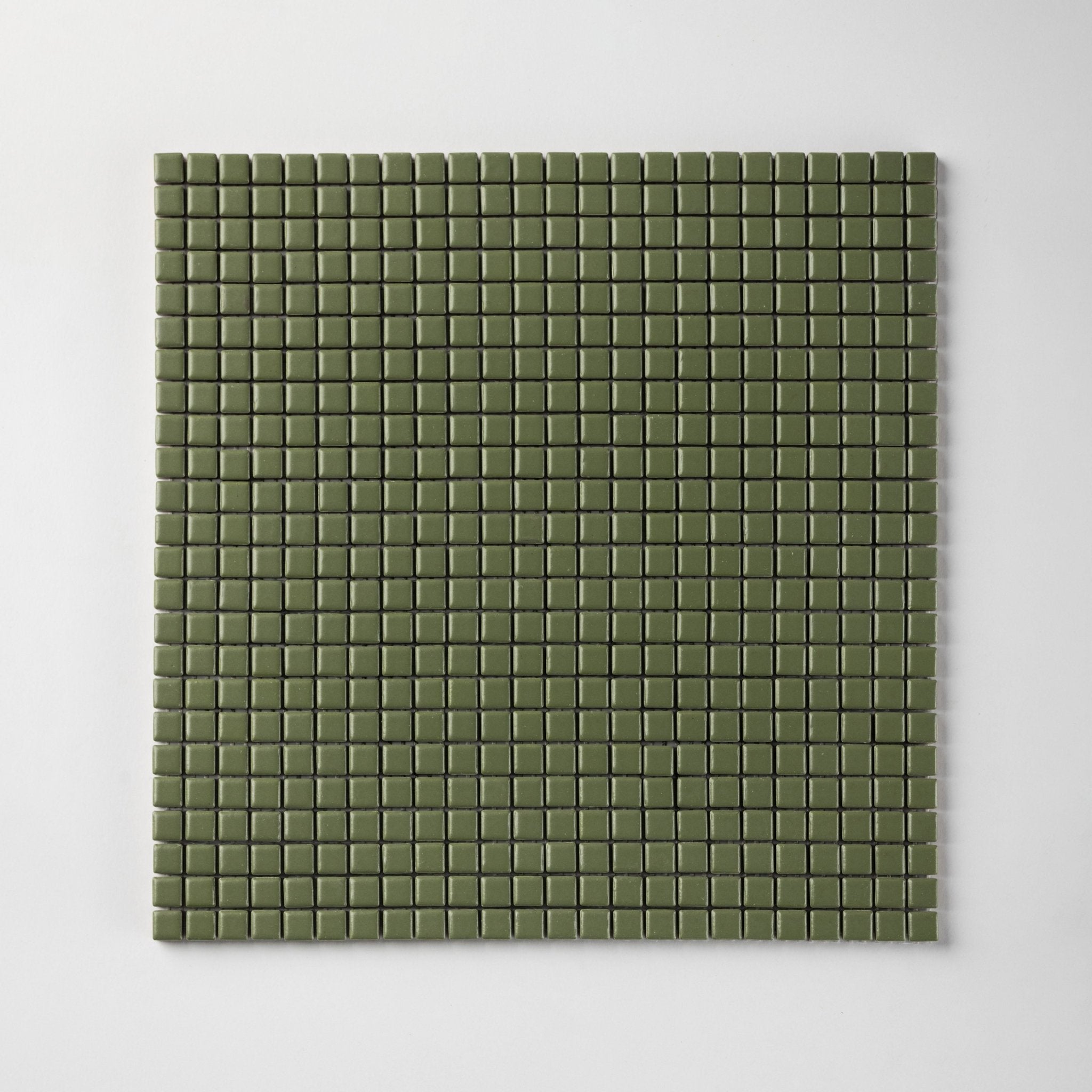Chroma Pixel | Parsley Green 1/2x1/2" Square Matte Mosaic Tile - Cemento Collection