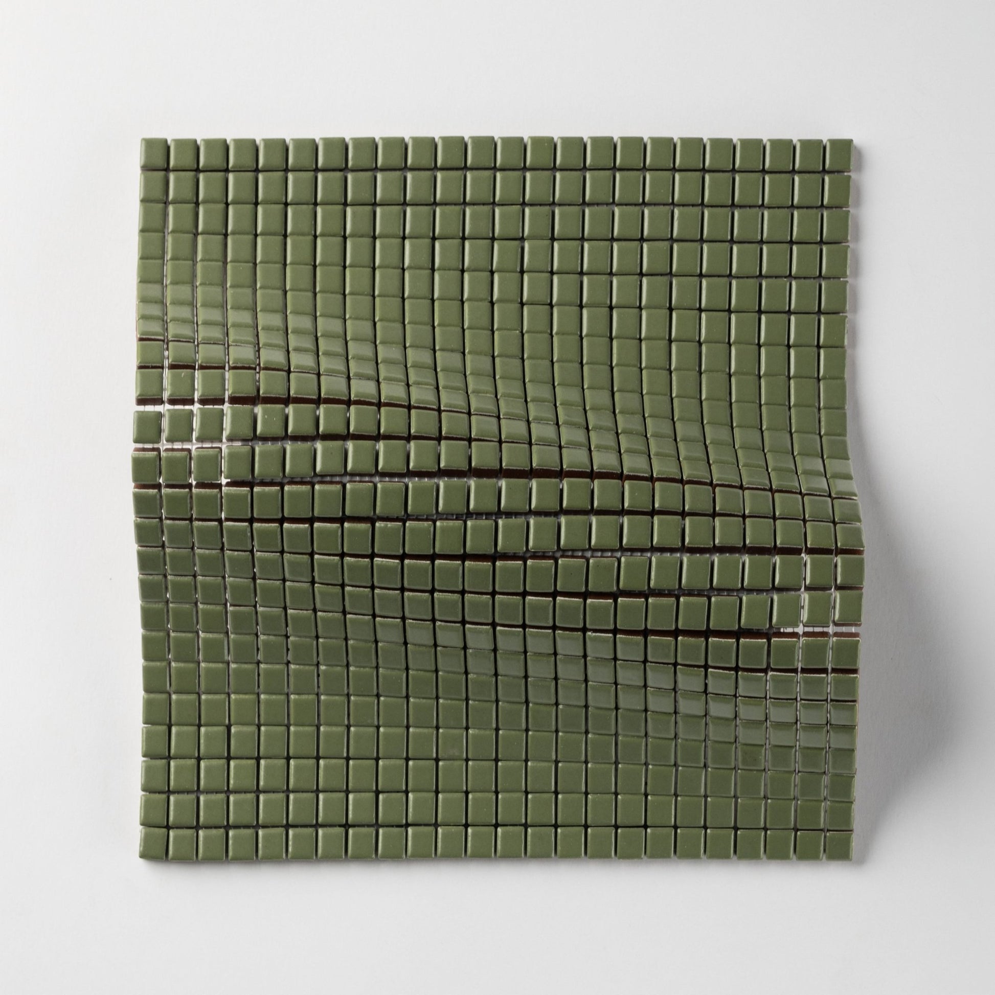 Chroma Pixel | Parsley Green 1/2x1/2" Square Matte Mosaic Tile - Cemento Collection