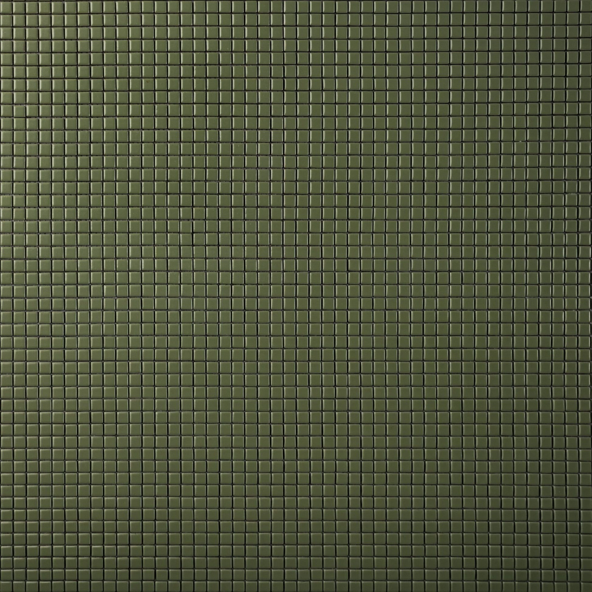 Chroma Pixel | Parsley Green 1/2x1/2" Square Matte Mosaic Tile - Cemento Collection