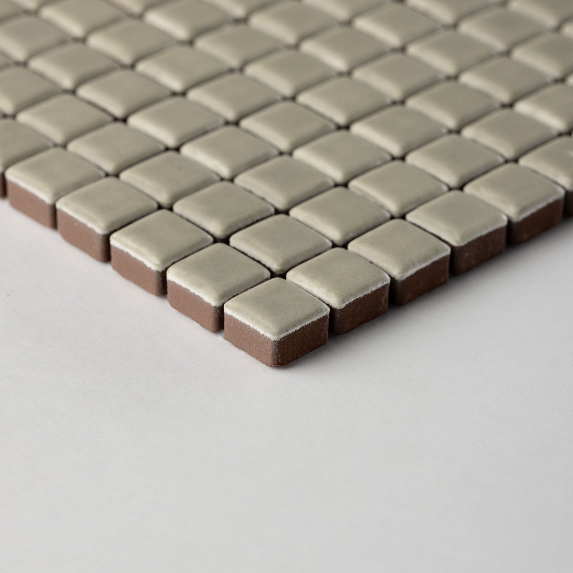 Chroma Pixel | Pistachio Cream 1/2x1/2" Square Matte Mosaic Tile - Cemento Collection
