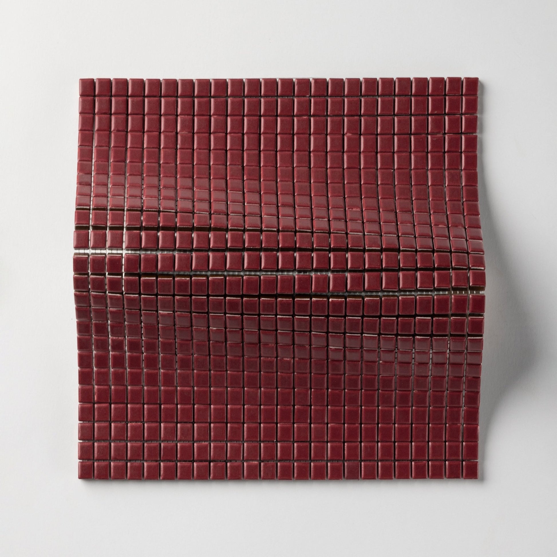 Chroma Pixel | Pomegranate Red 1/2x1/2" Square Matte Mosaic Tile - Cemento Collection