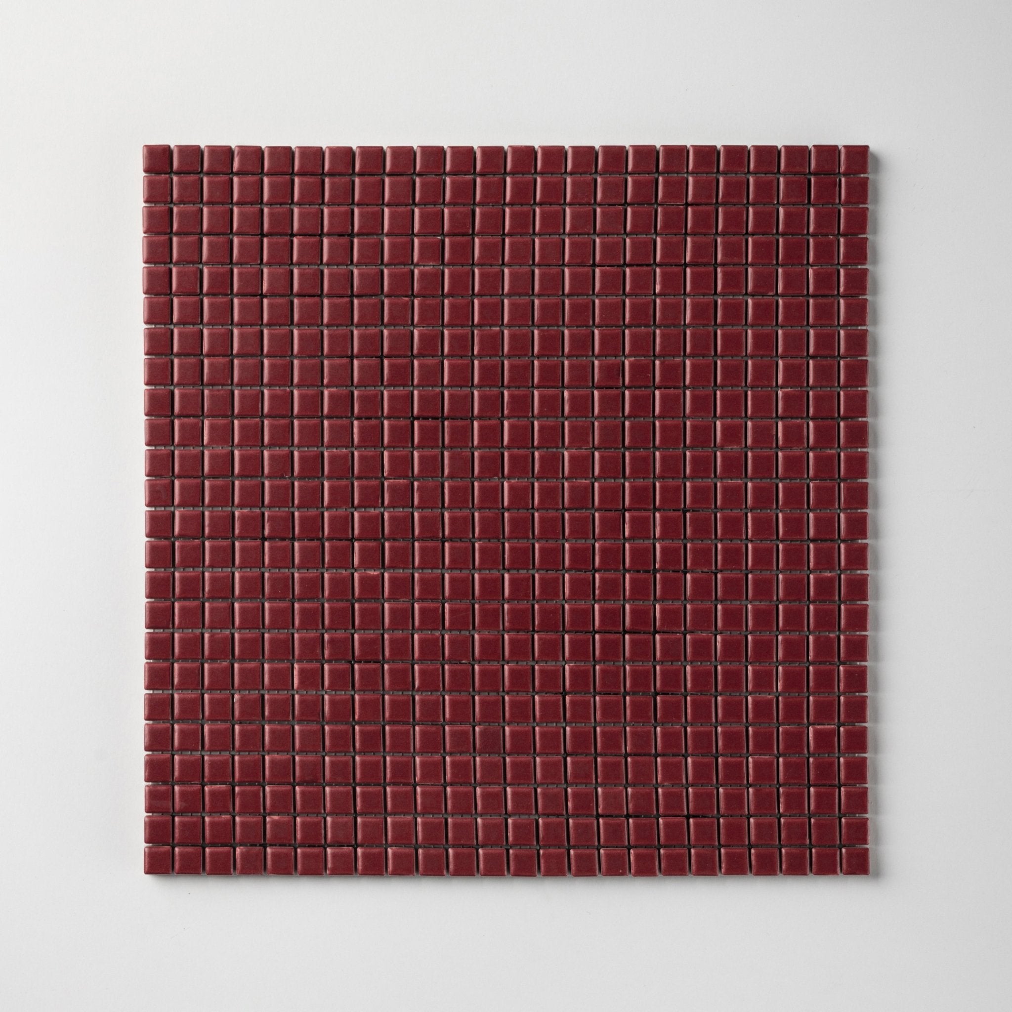 Chroma Pixel | Pomegranate Red 1/2x1/2" Square Matte Mosaic Tile - Cemento Collection