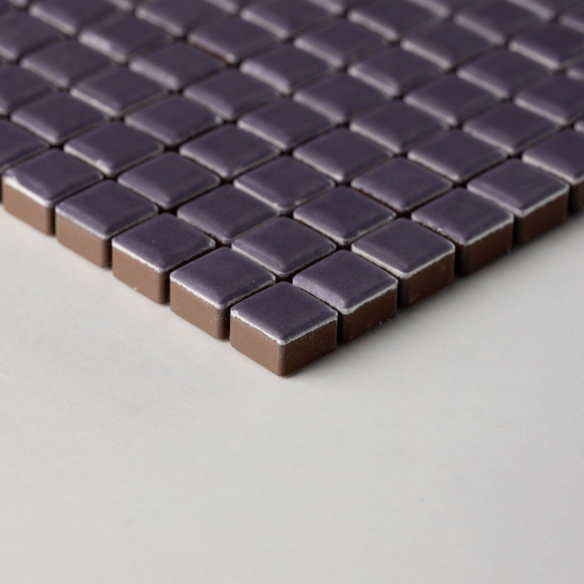 Chroma Pixel | Purple Grape 1/2x1/2" Square Matte Mosaic Tile - Cemento Collection