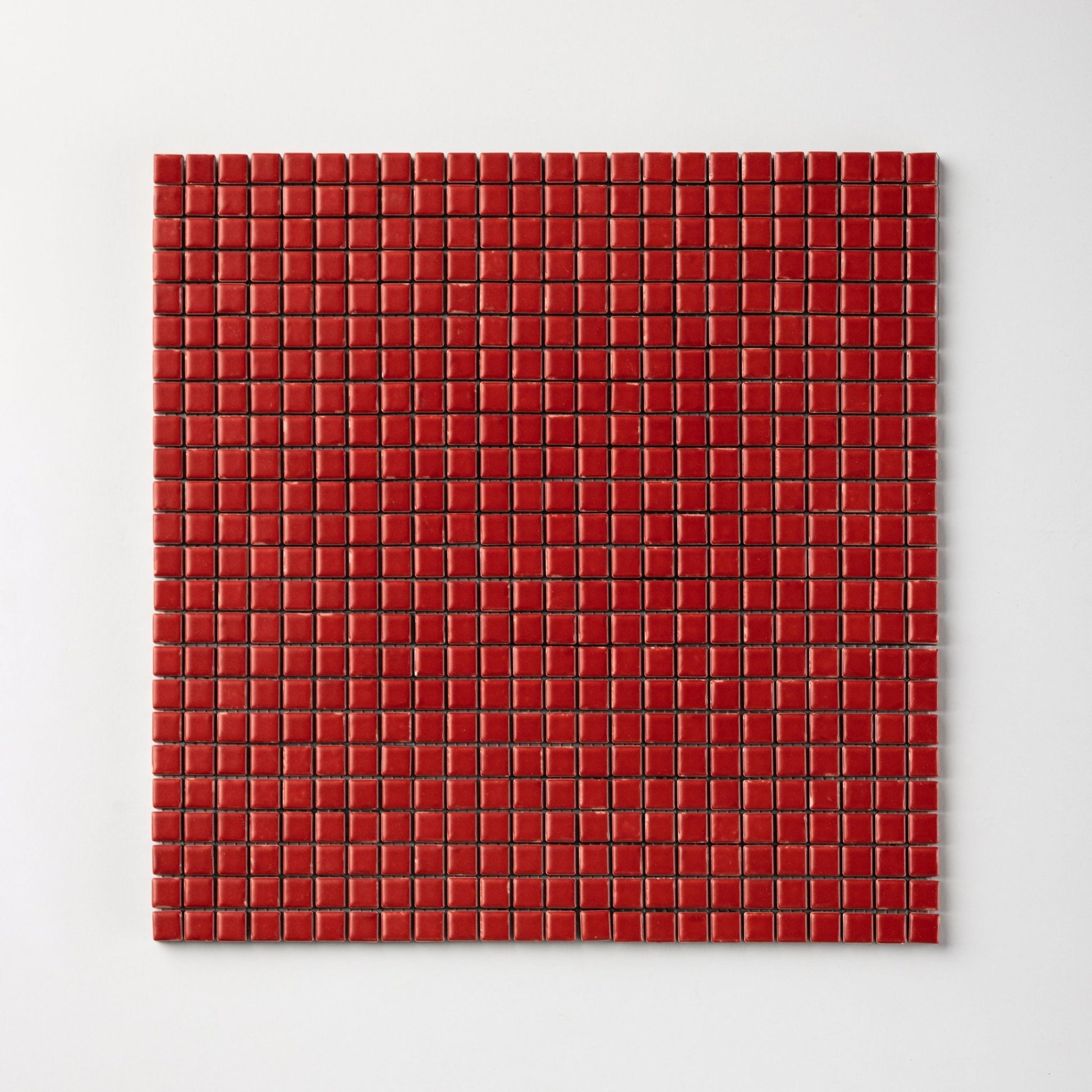 Chroma Pixel | Red Tomato 1/2x1/2" Square Matte Mosaic Tile - Cemento Collection