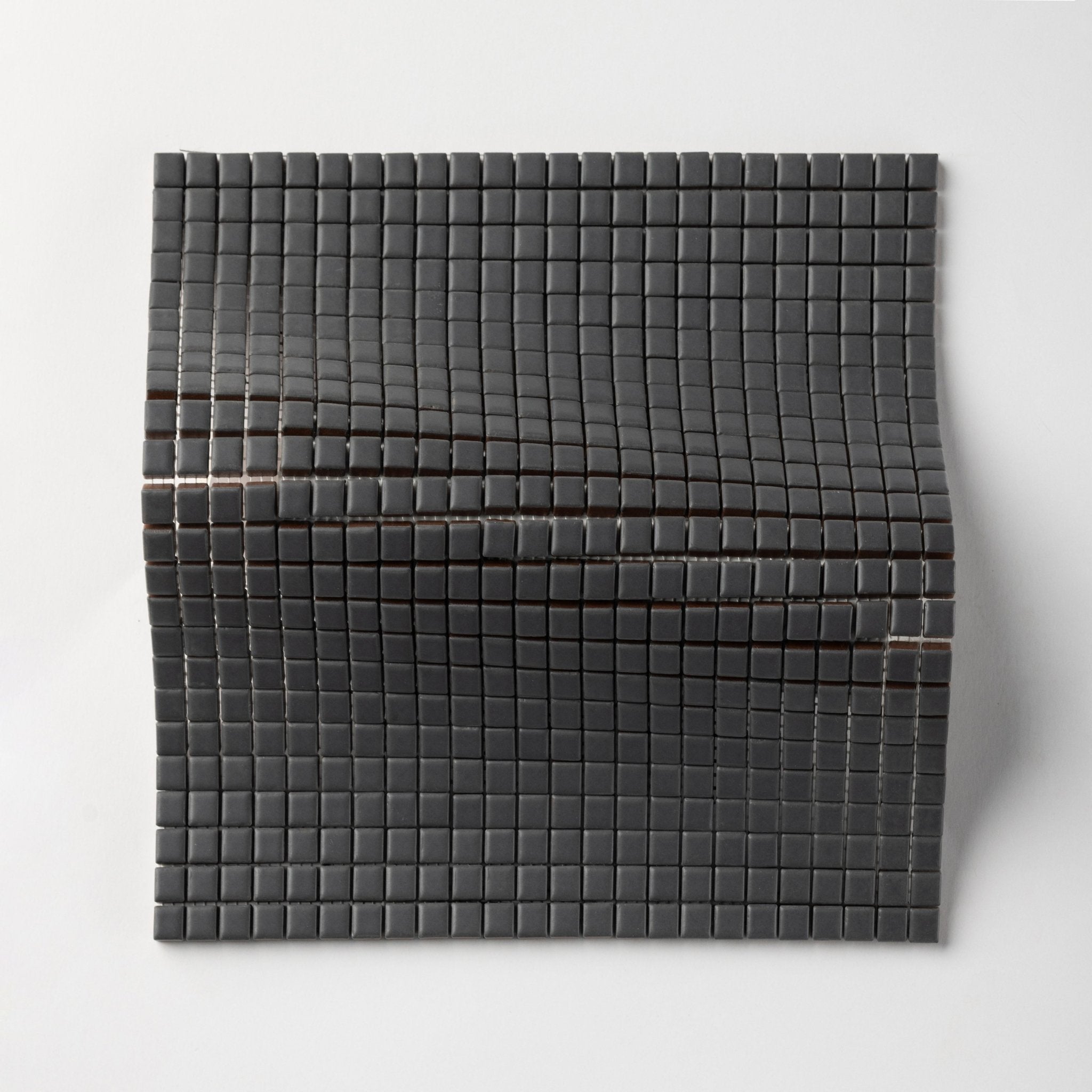 Chroma Pixel | Seared Gray 1/2x1/2" Square Matte Mosaic Tile - Cemento Collection