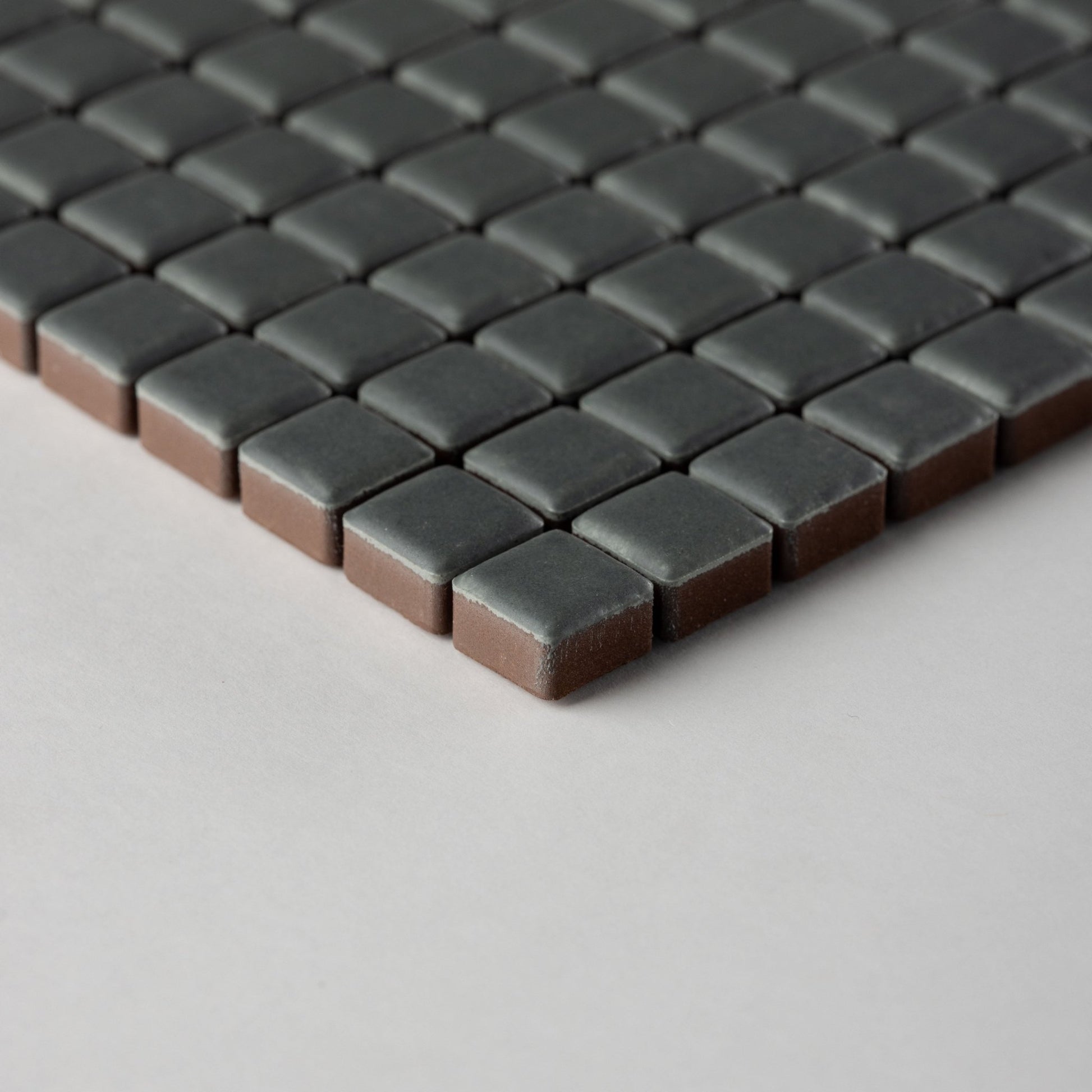 Chroma Pixel | Shadow Blue 1/2x1/2" Square Matte Mosaic Tile - Cemento Collection
