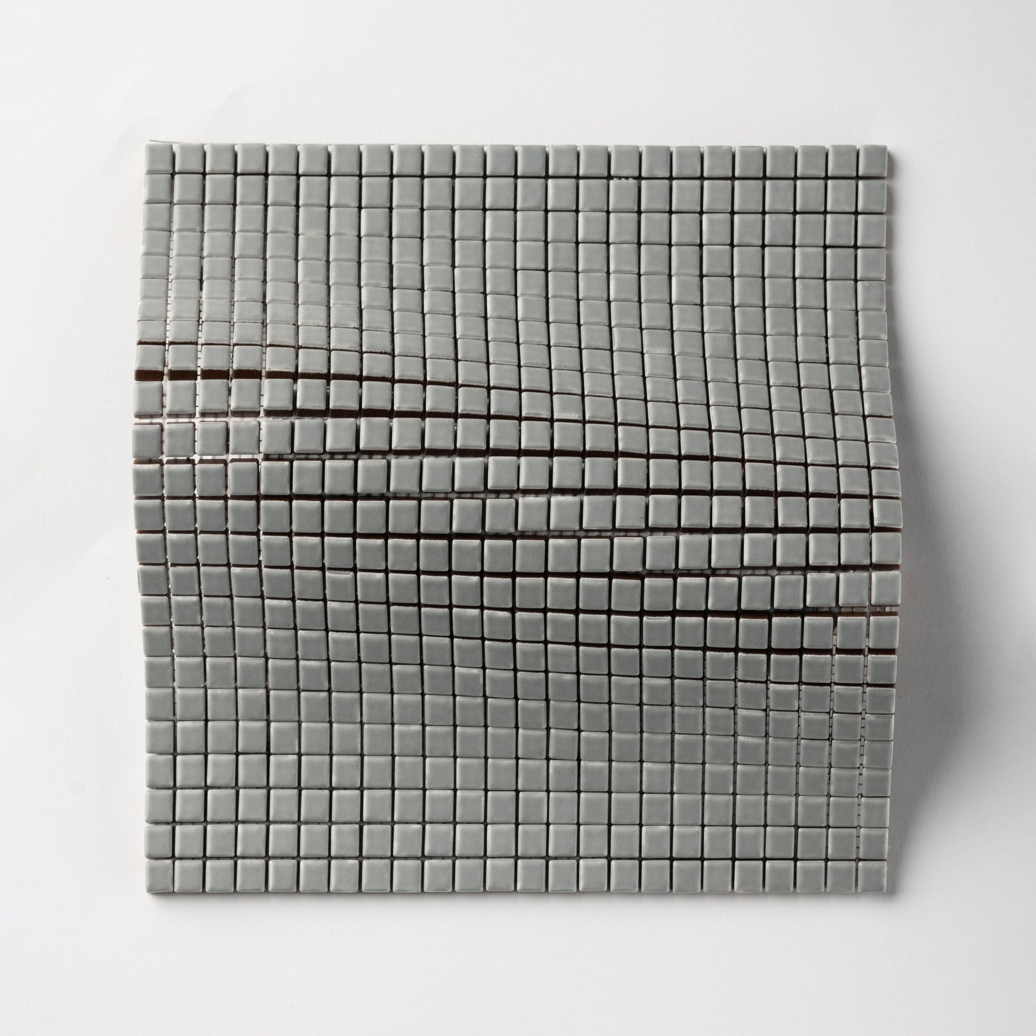 Chroma Pixel | Silver Lining 1/2x1/2" Square Matte Mosaic Tile - Cemento Collection