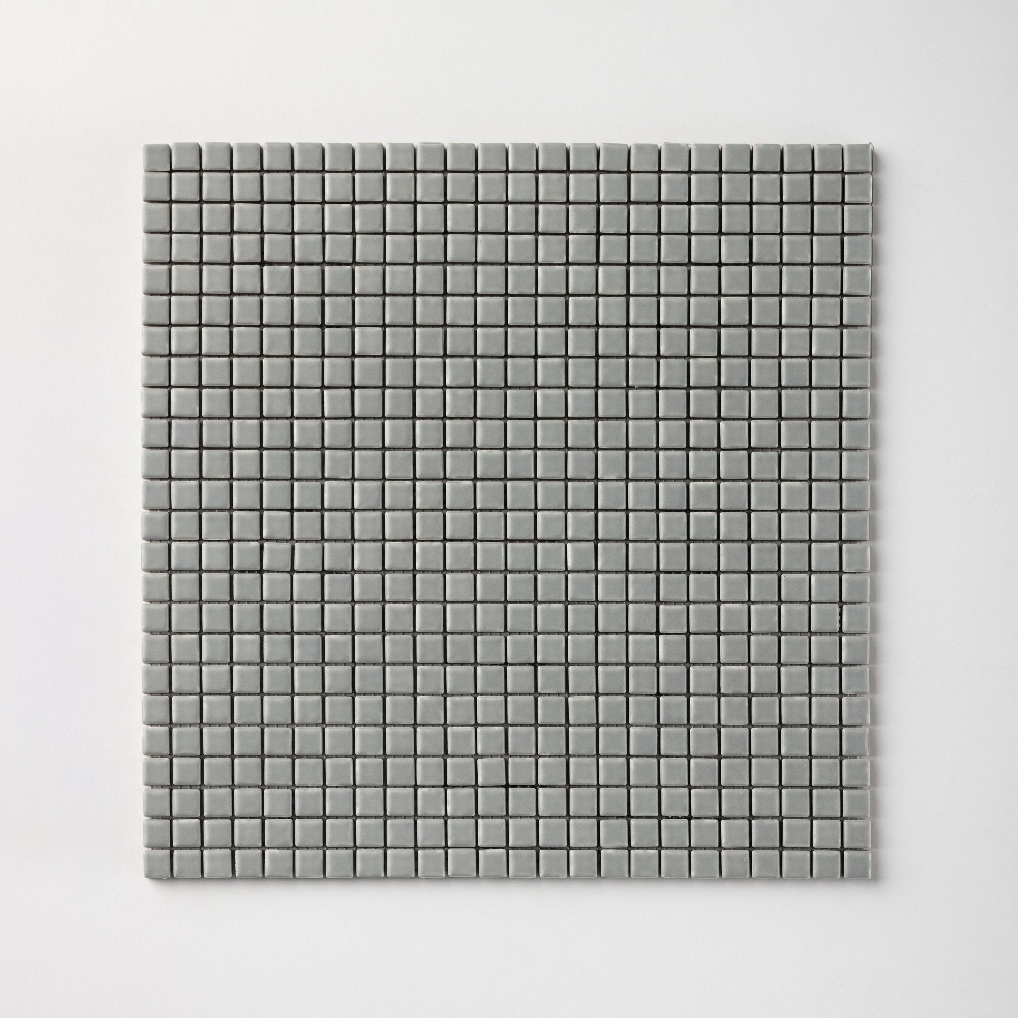Chroma Pixel | Silver Lining 1/2x1/2" Square Matte Mosaic Tile - Cemento Collection