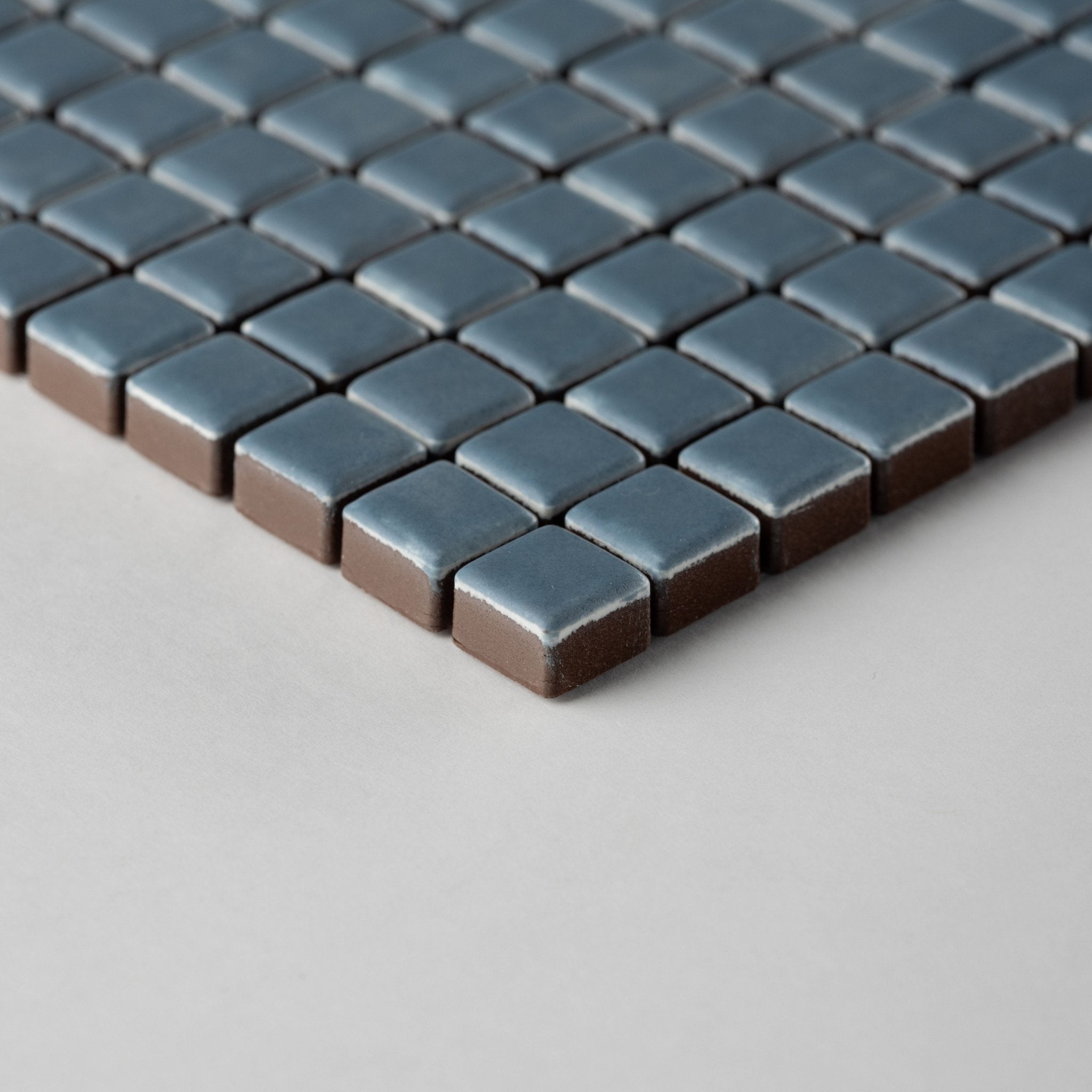 Chroma Pixel | Soft Denim 1/2x1/2" Square Matte Mosaic Tile - Cemento Collection