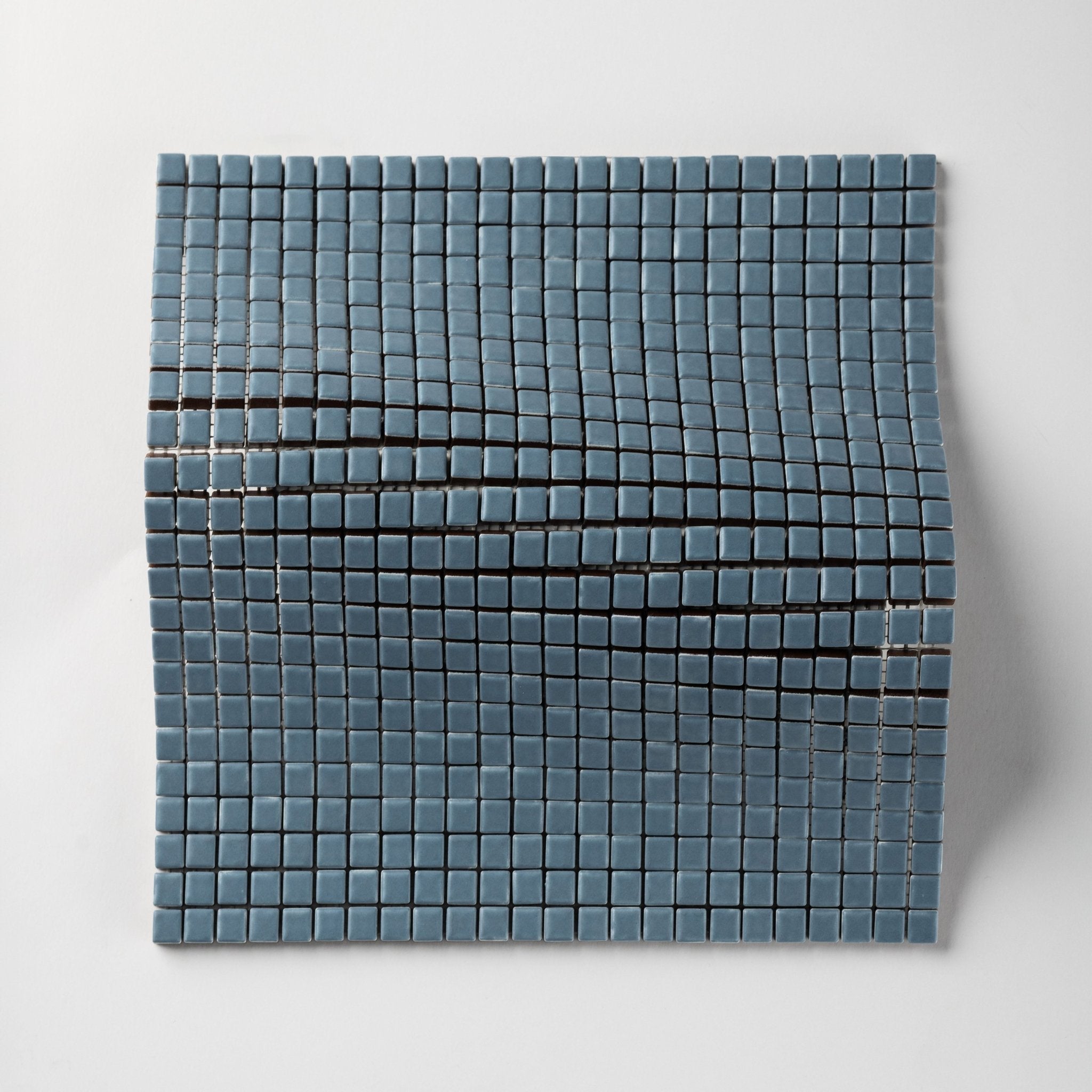 Chroma Pixel | Soft Denim 1/2x1/2" Square Matte Mosaic Tile - Cemento Collection