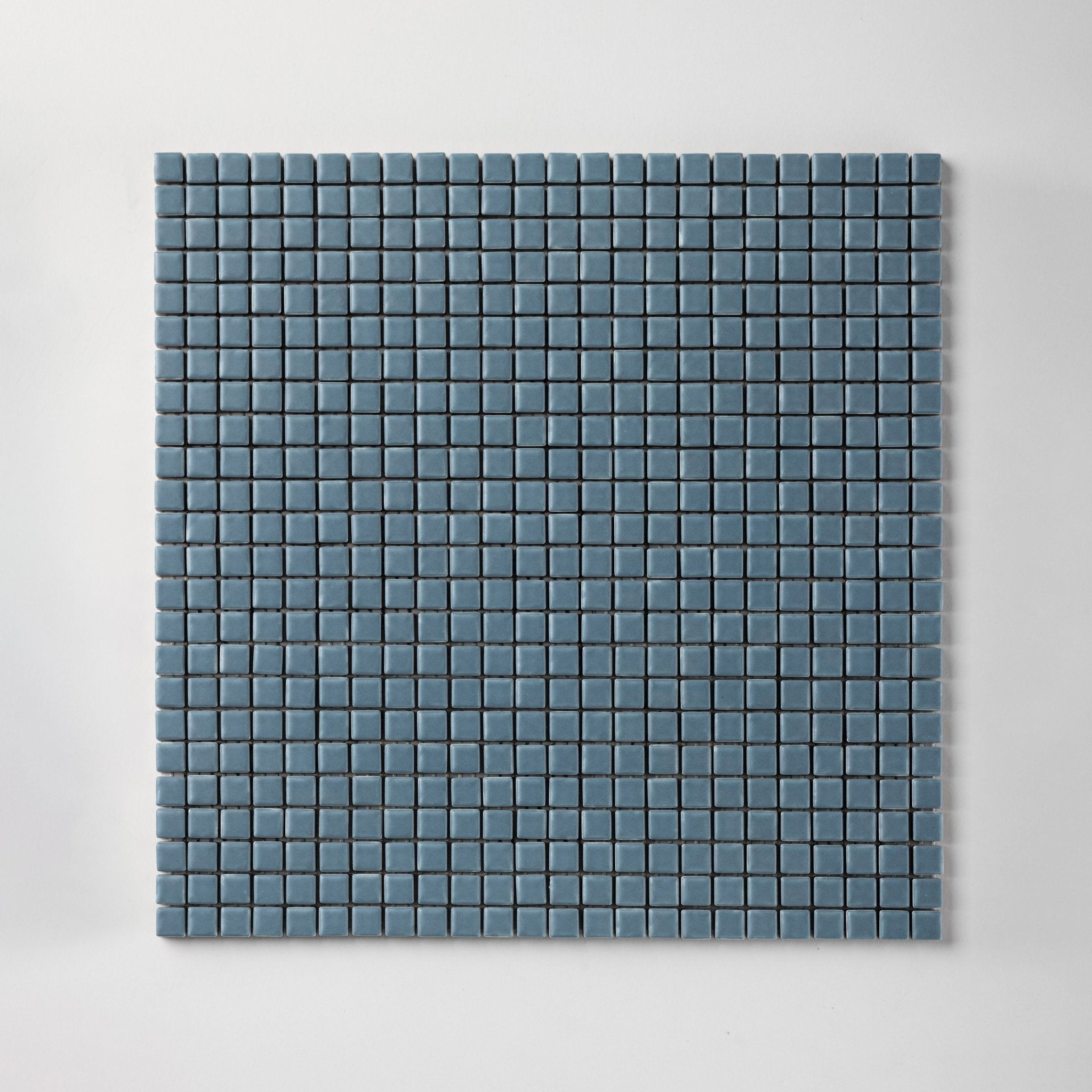 Chroma Pixel | Soft Denim 1/2x1/2" Square Matte Mosaic Tile - Cemento Collection