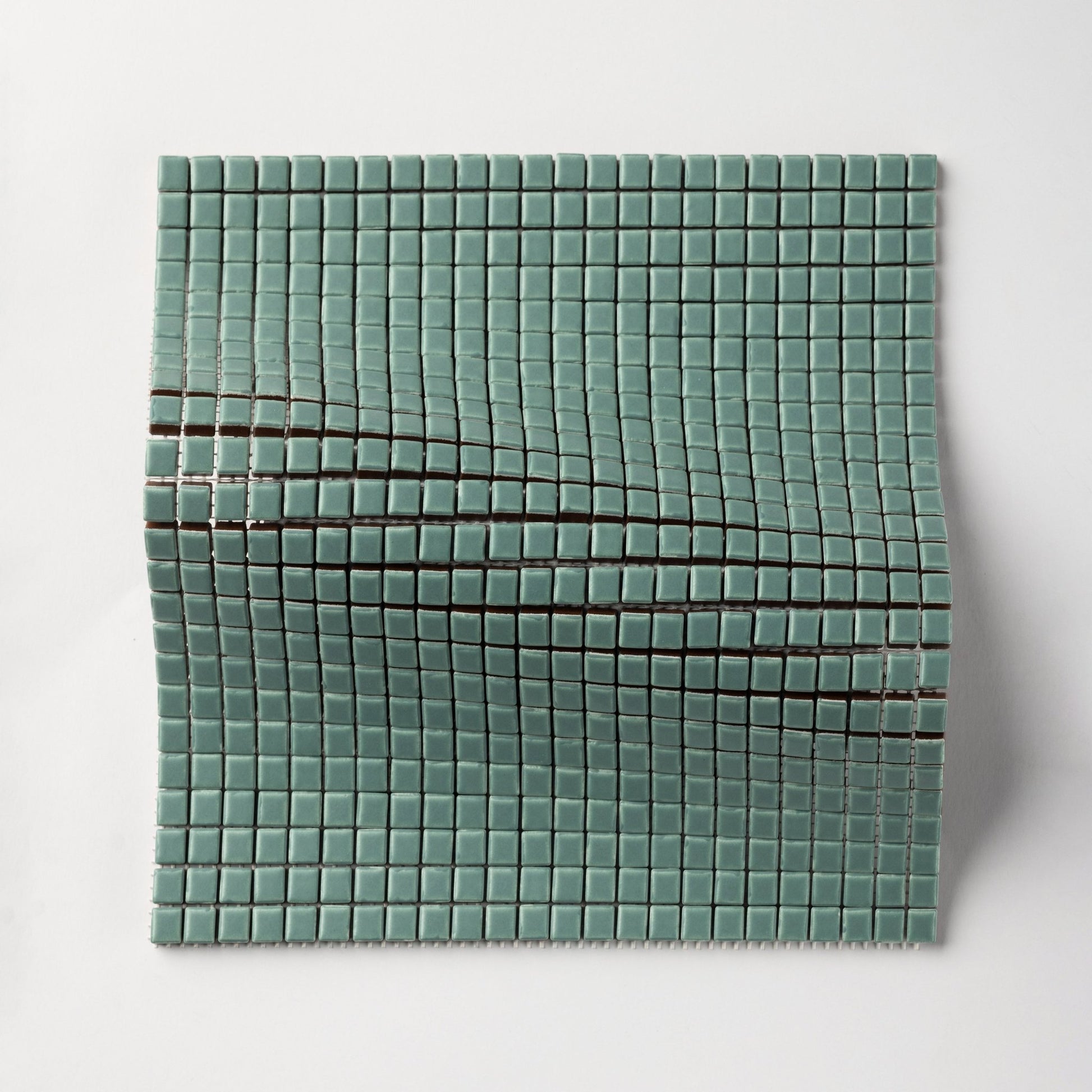 Chroma Pixel | Spearmint Blue 1/2x1/2" Square Matte Mosaic Tile - Cemento Collection
