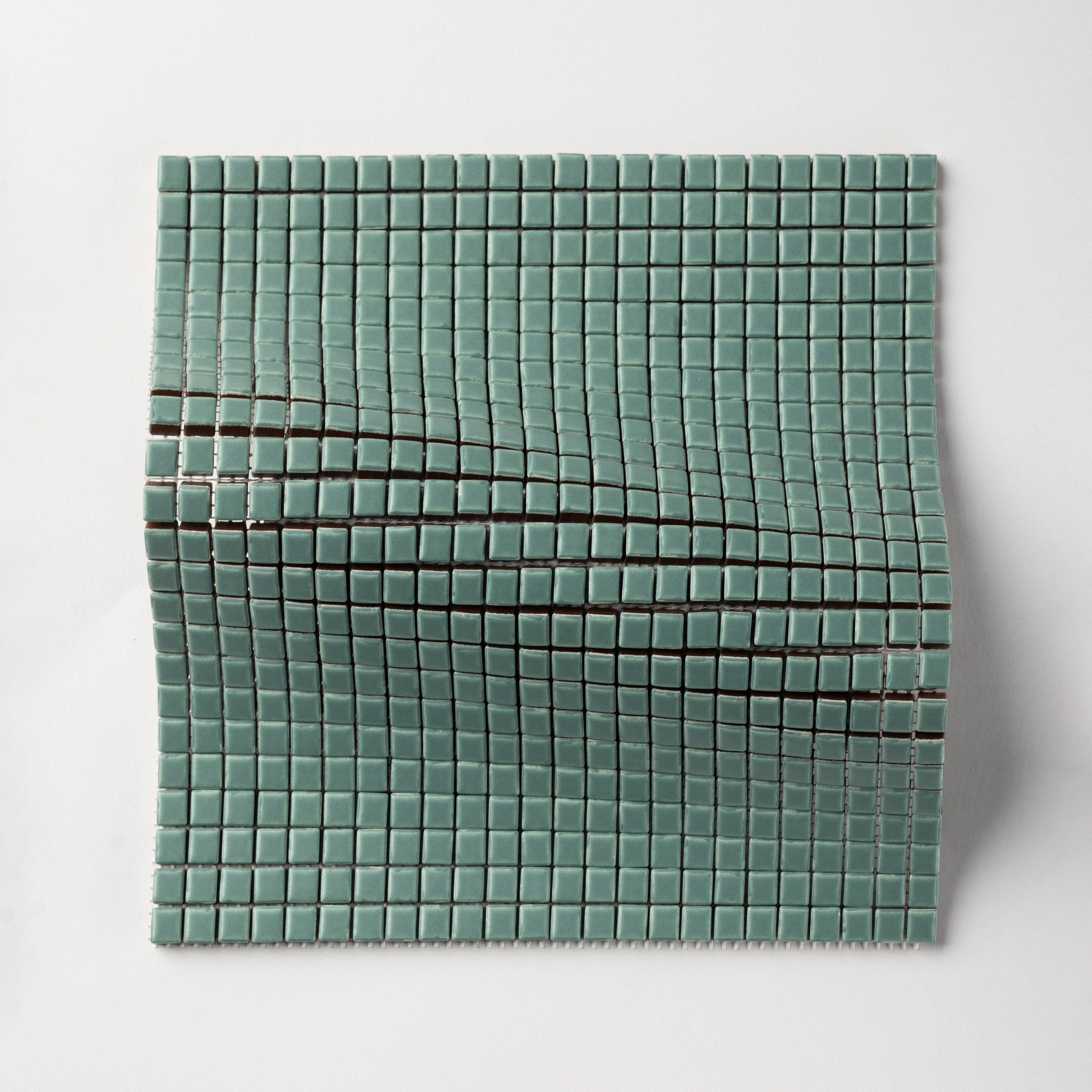 Chroma Pixel | Spearmint Blue 1/2x1/2" Square Matte Mosaic Tile - Cemento Collection
