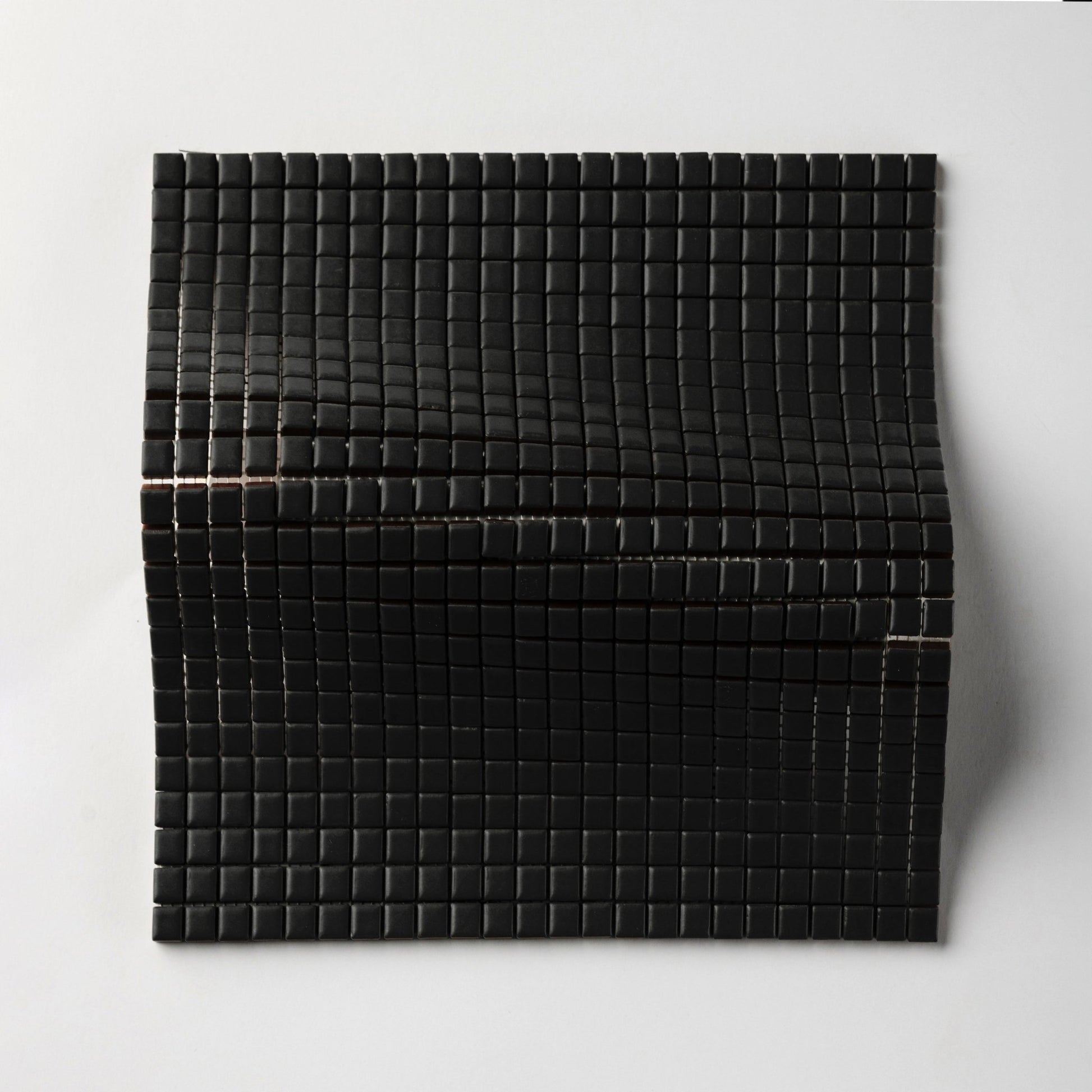 Chroma Pixel | Totally Black 1/2x1/2" Square Matte Mosaic Tile - Cemento Collection