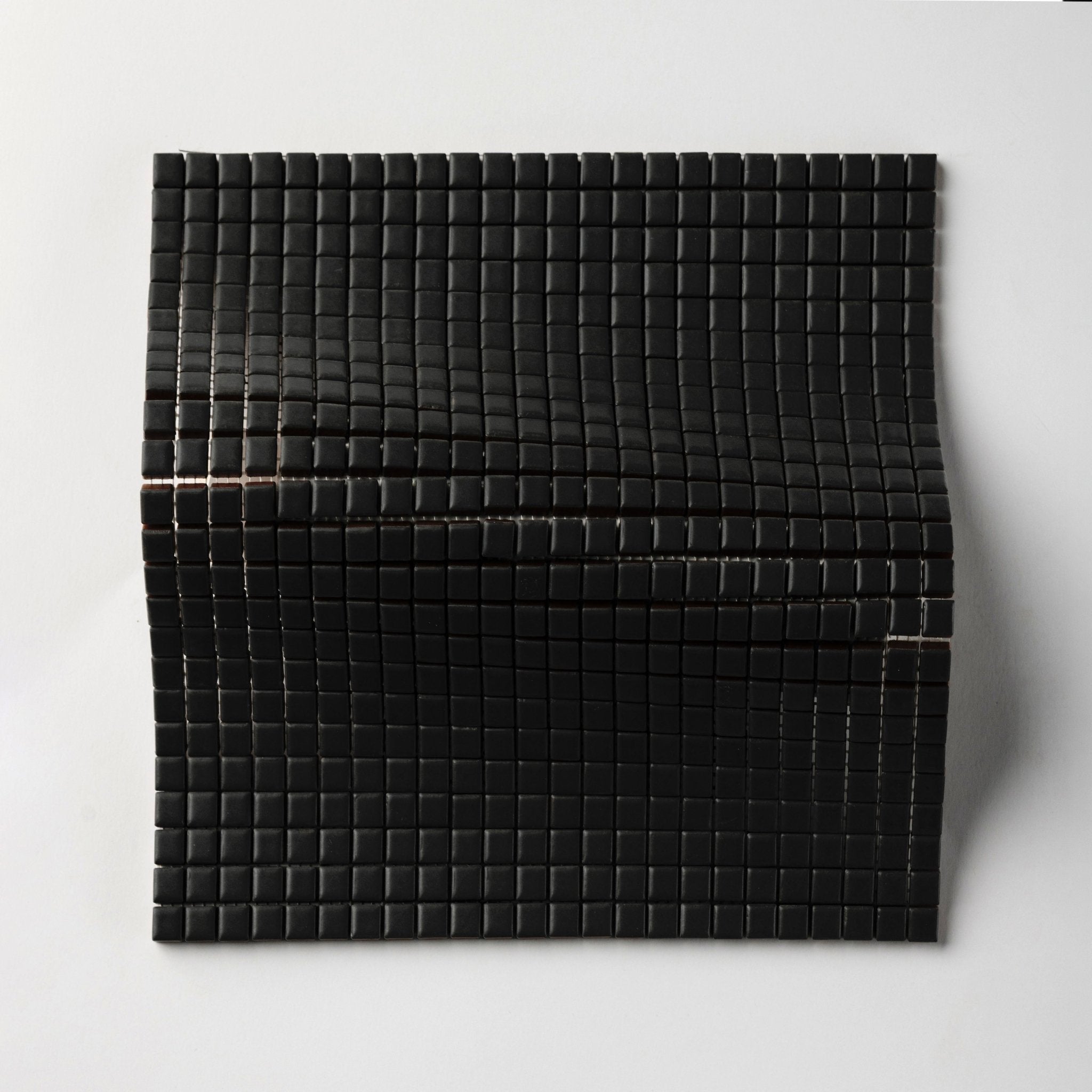 Chroma Pixel | Totally Black 1/2x1/2" Square Matte Mosaic Tile - Cemento Collection