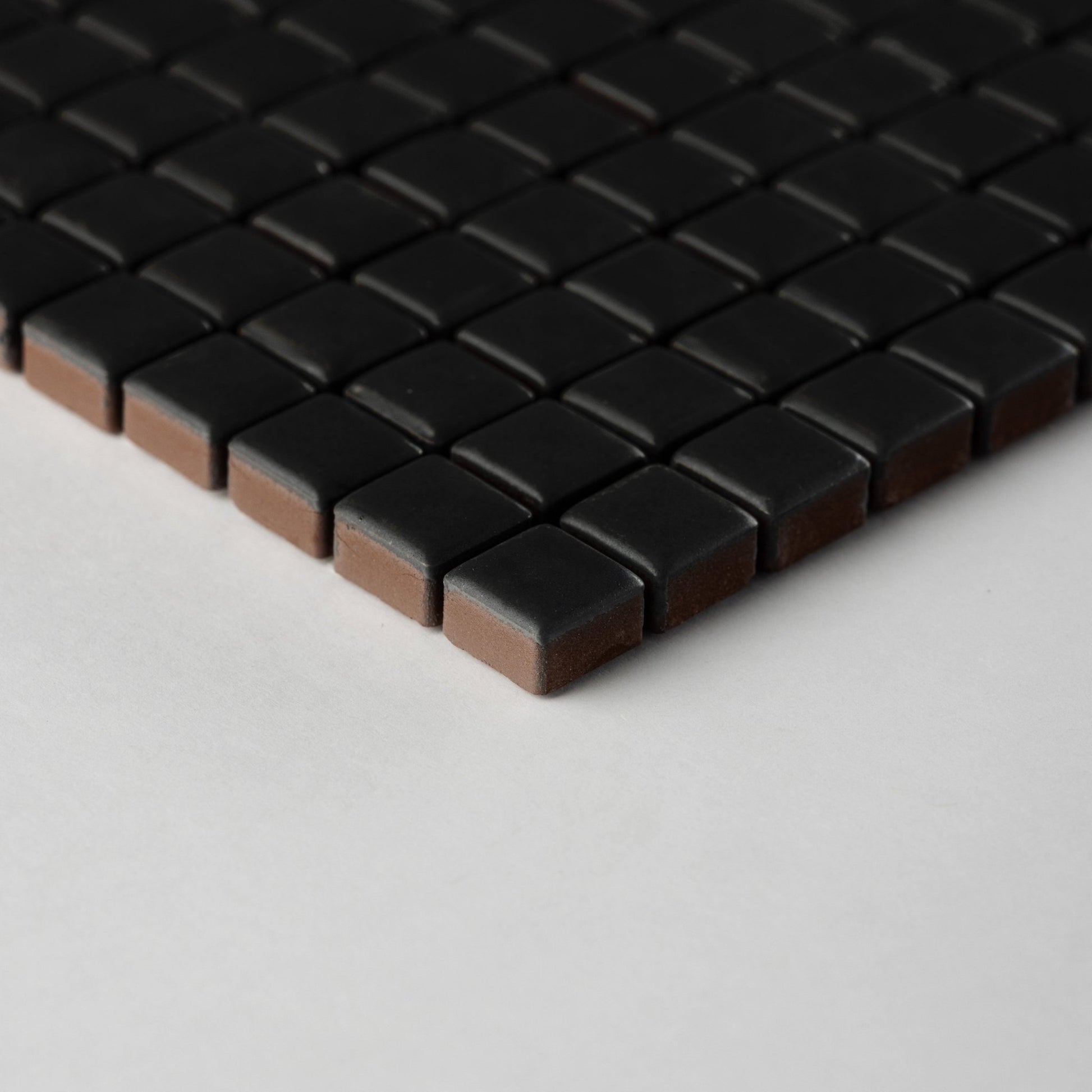 Chroma Pixel | Totally Black 1/2x1/2" Square Matte Mosaic Tile - Cemento Collection