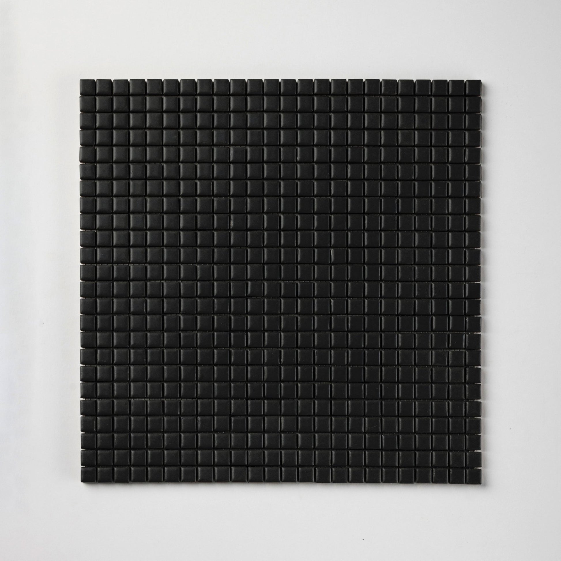 Chroma Pixel | Totally Black 1/2x1/2" Square Matte Mosaic Tile - Cemento Collection