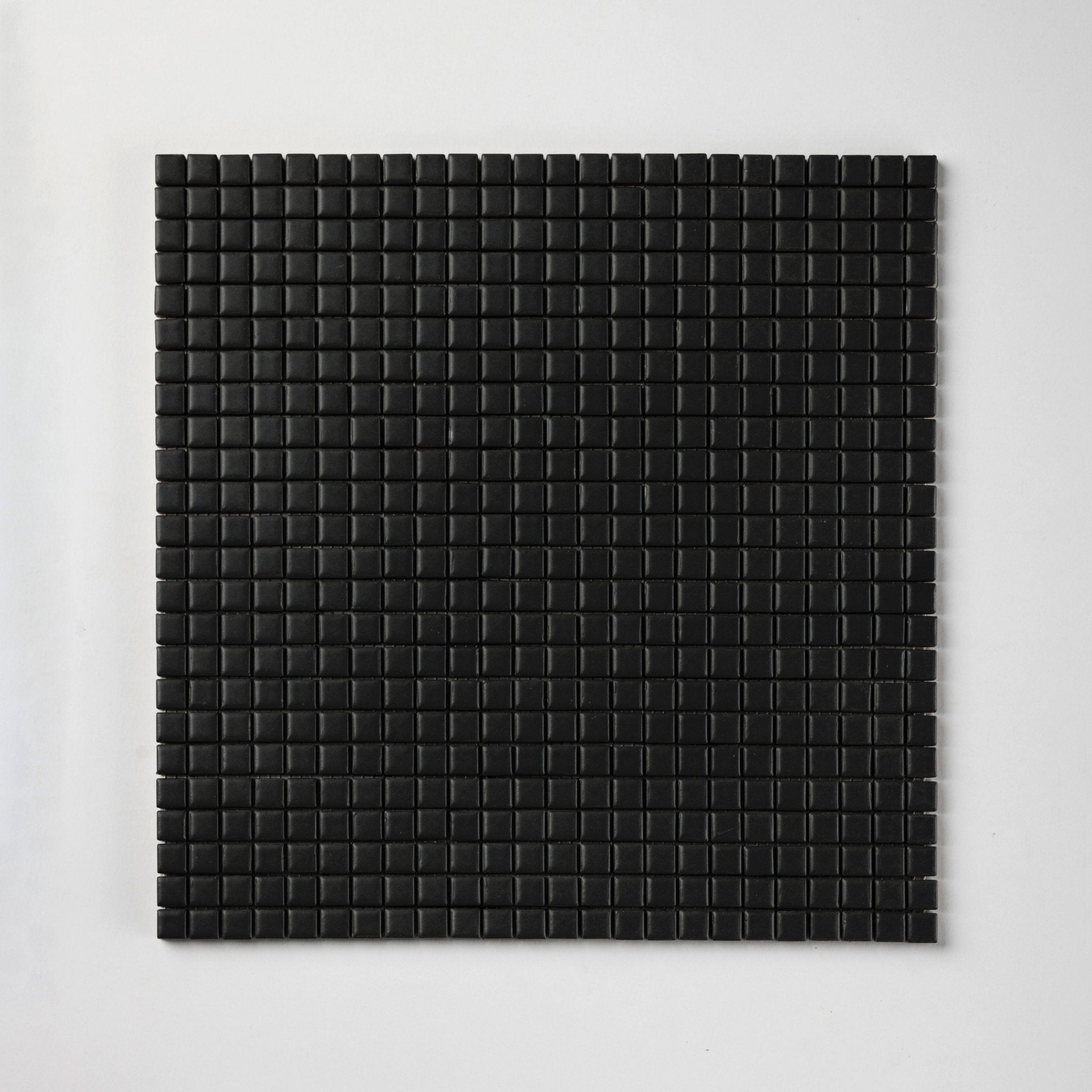 Chroma Pixel | Totally Black 1/2x1/2" Square Matte Mosaic Tile - Cemento Collection
