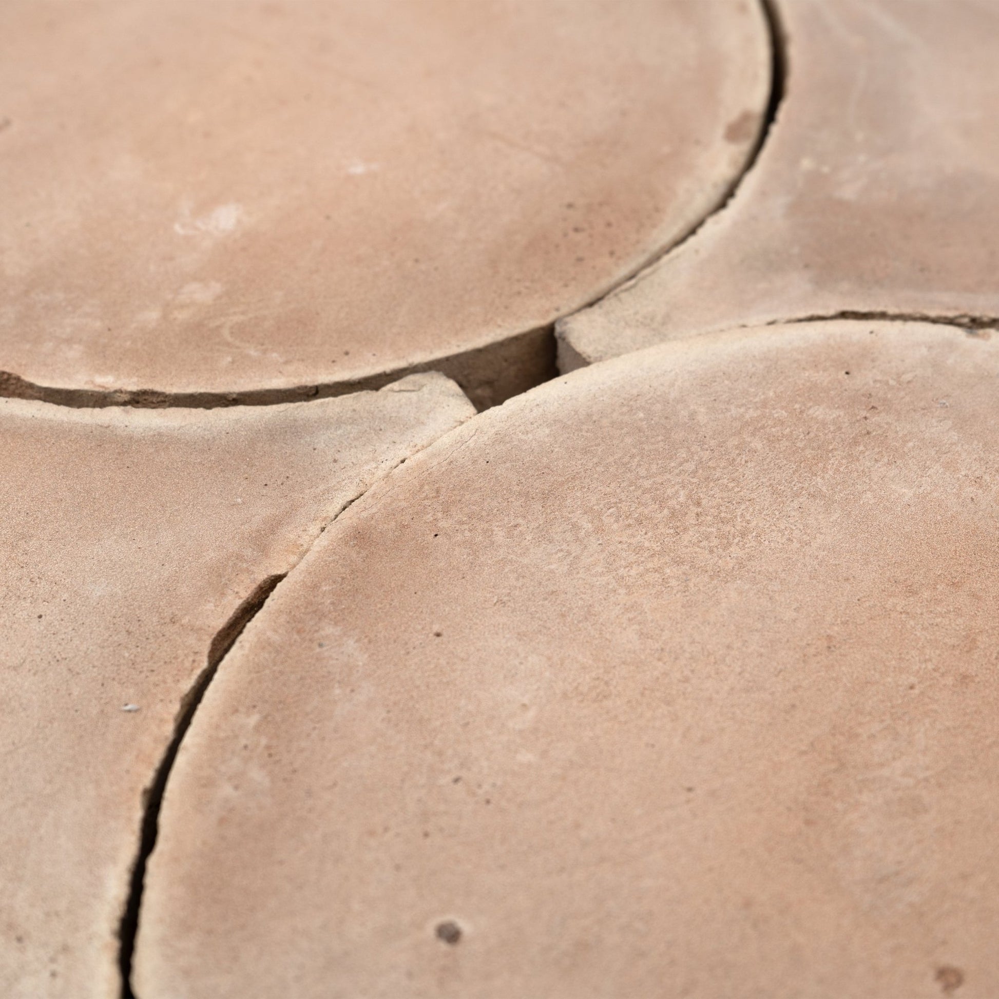 Circle and Star Apricot Terracotta Tile - Cemento Collection