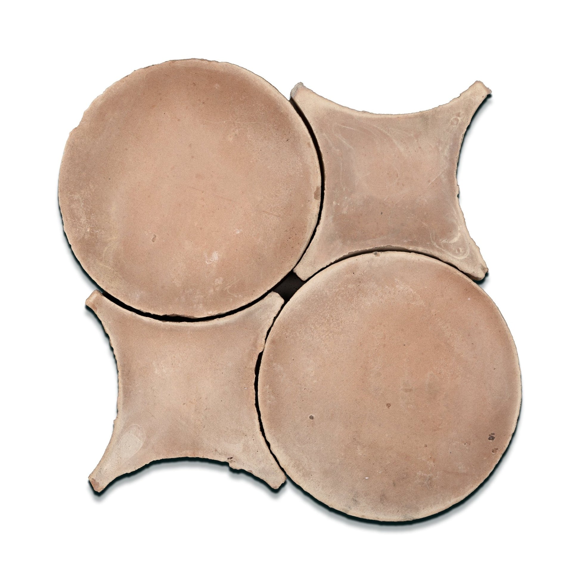 Circle and Star Apricot Terracotta Tile - Cemento Collection