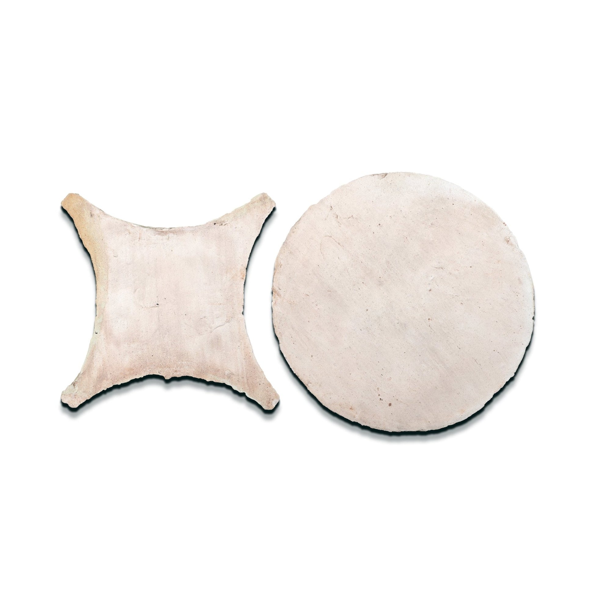 Circle and Star White Terracotta Tile - Cemento Collection