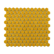 Citron Yellow Glossy Hexagon Mosaic Tile - Cemento Collection