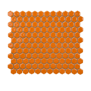 Coral Glossy Hexagon Mosaic Tile - Lot of 64.8 Sq ft - Cemento Collection