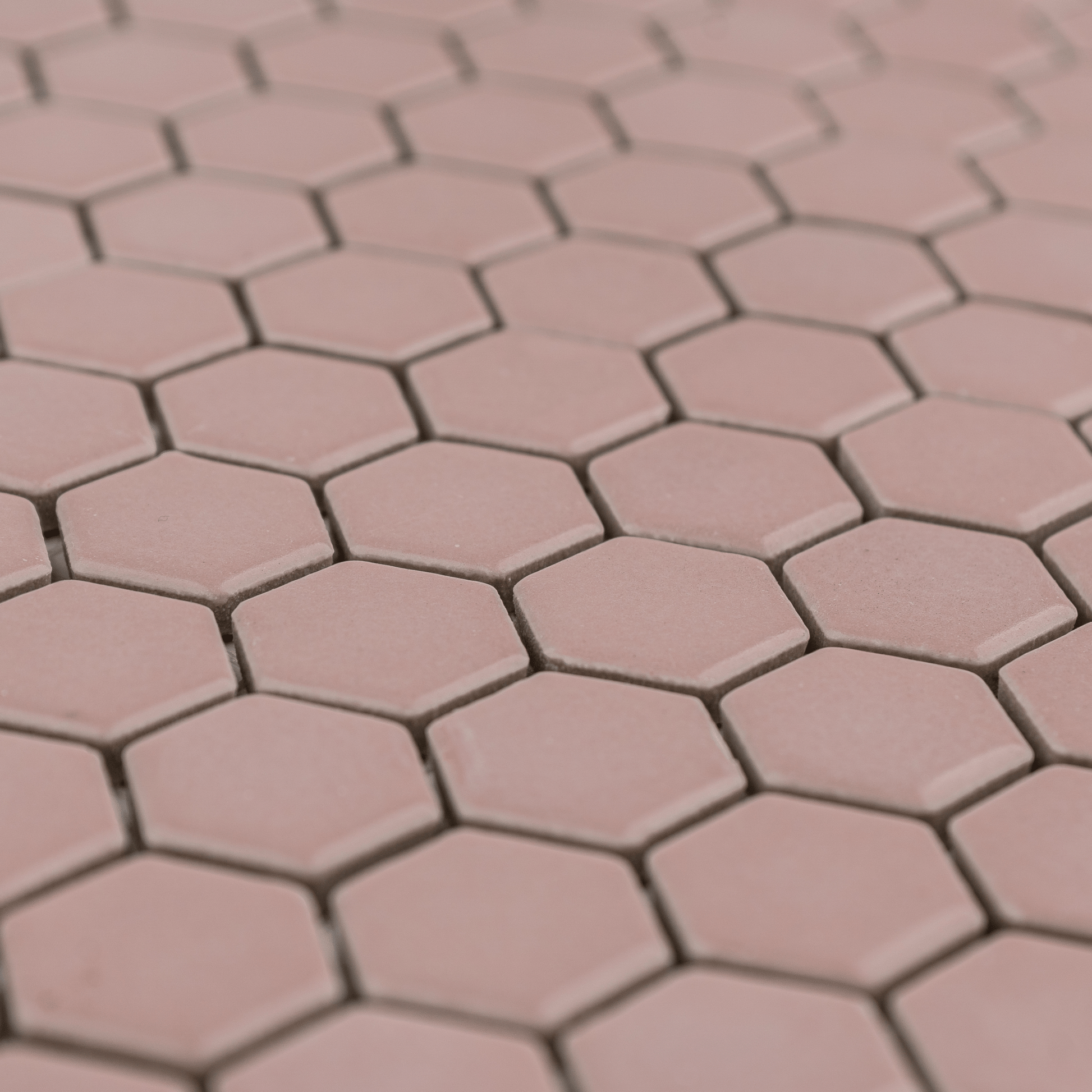 Creamy Pink 1’’ Matte Hexagon Mosaic Tile - Cemento Collection