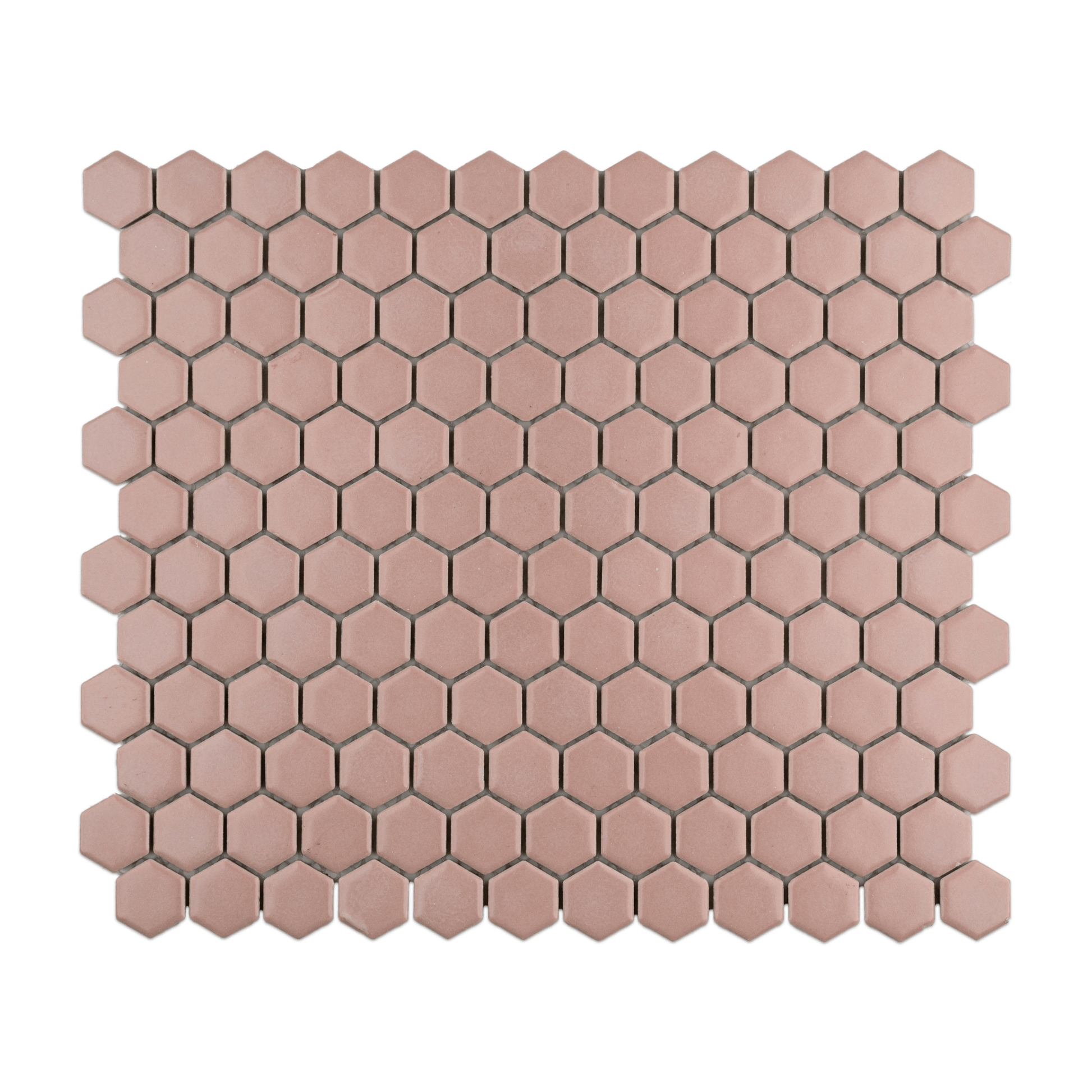 Creamy Pink 1’’ Matte Hexagon Mosaic Tile - Cemento Collection