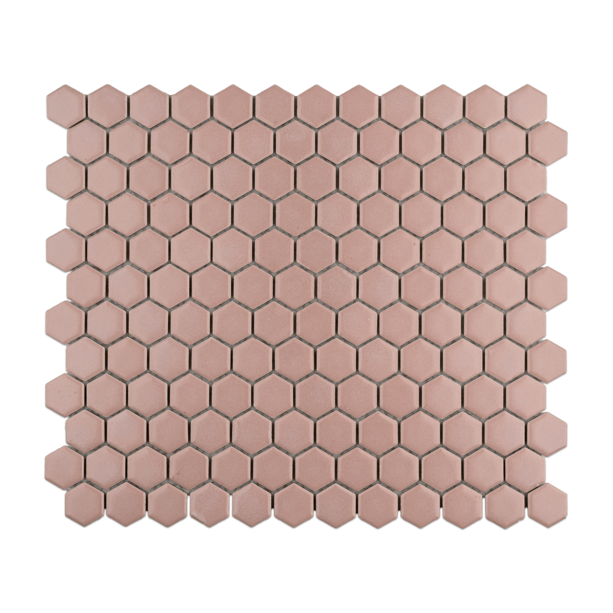 Creamy Pink 1’’ Matte Hexagon Mosaic Tile - Cemento Collection