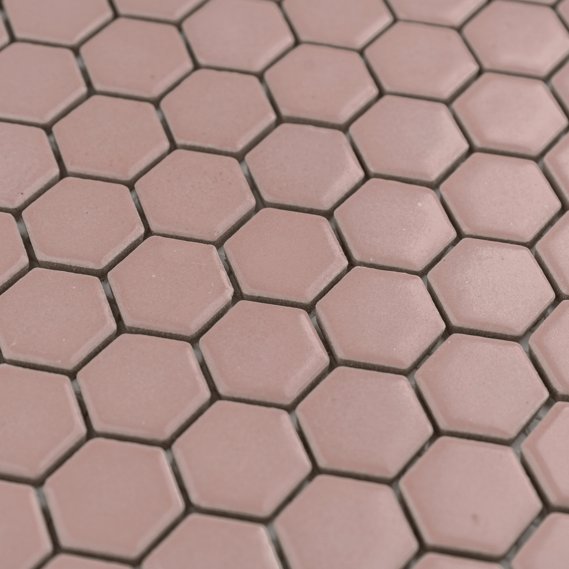 Creamy Pink 1’’ Matte Hexagon Mosaic Tile - Cemento Collection