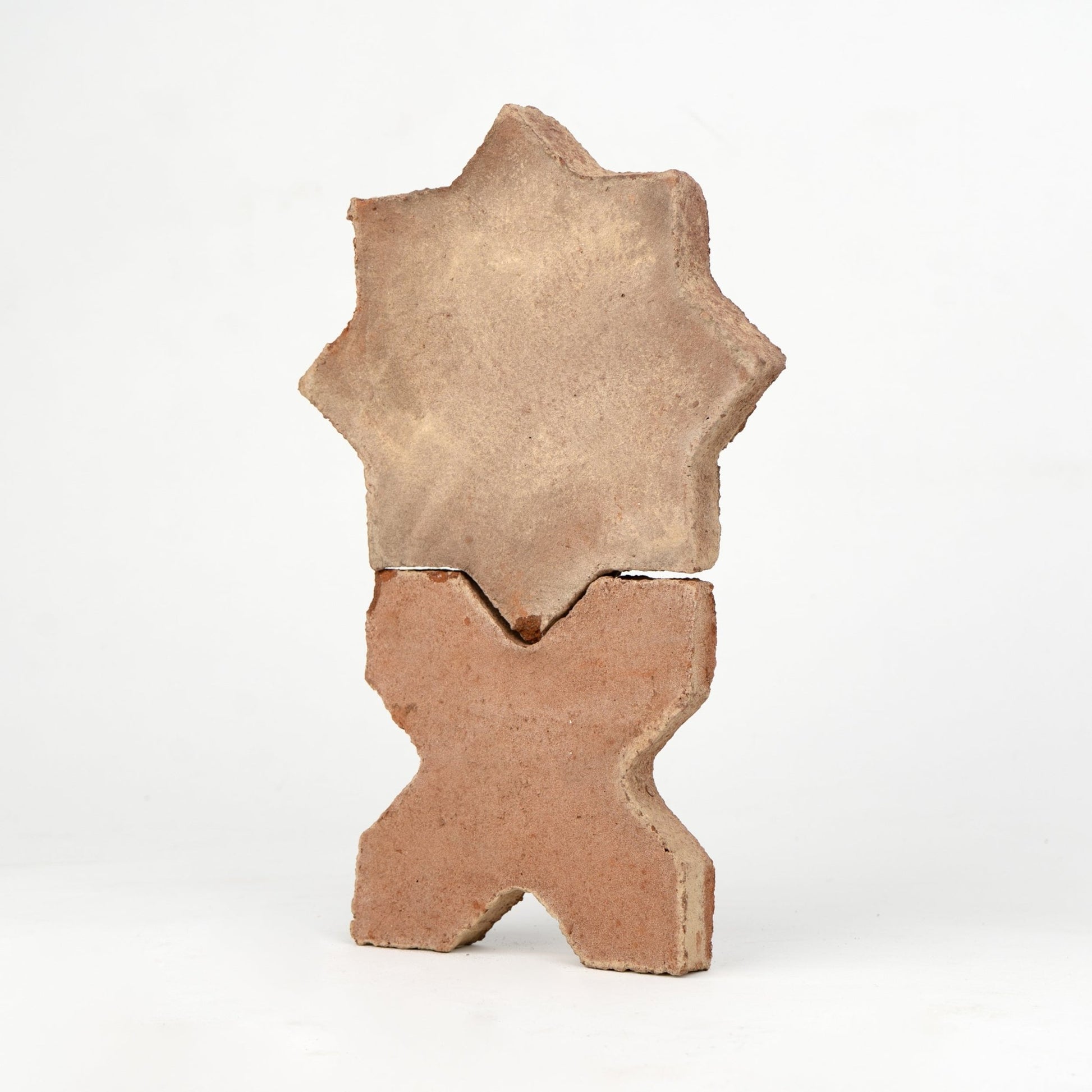 Cross and Star Apricot Terracotta Tile - Cemento Collection