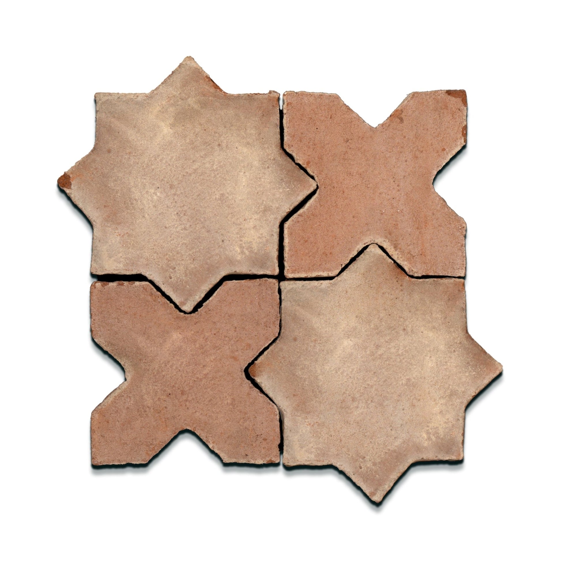 Cross and Star Apricot Terracotta Tile - Cemento Collection