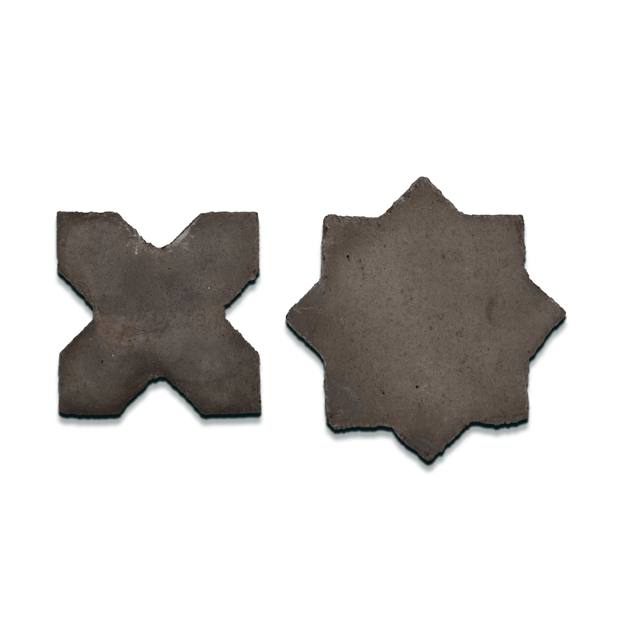 Cross and Star Brown Terracotta Tile - Cemento Collection